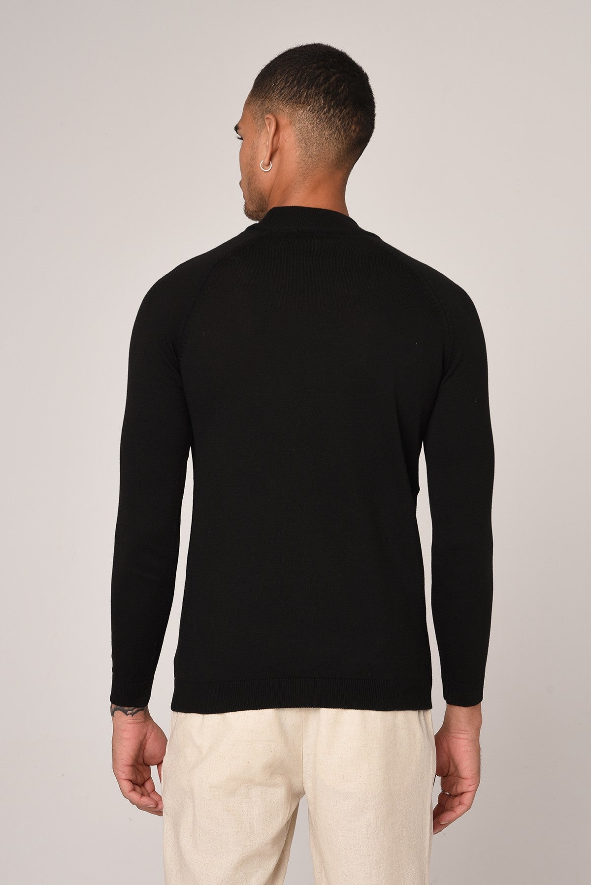 Yarım Balıkçı Yaka Slim Fit Triko Kazak