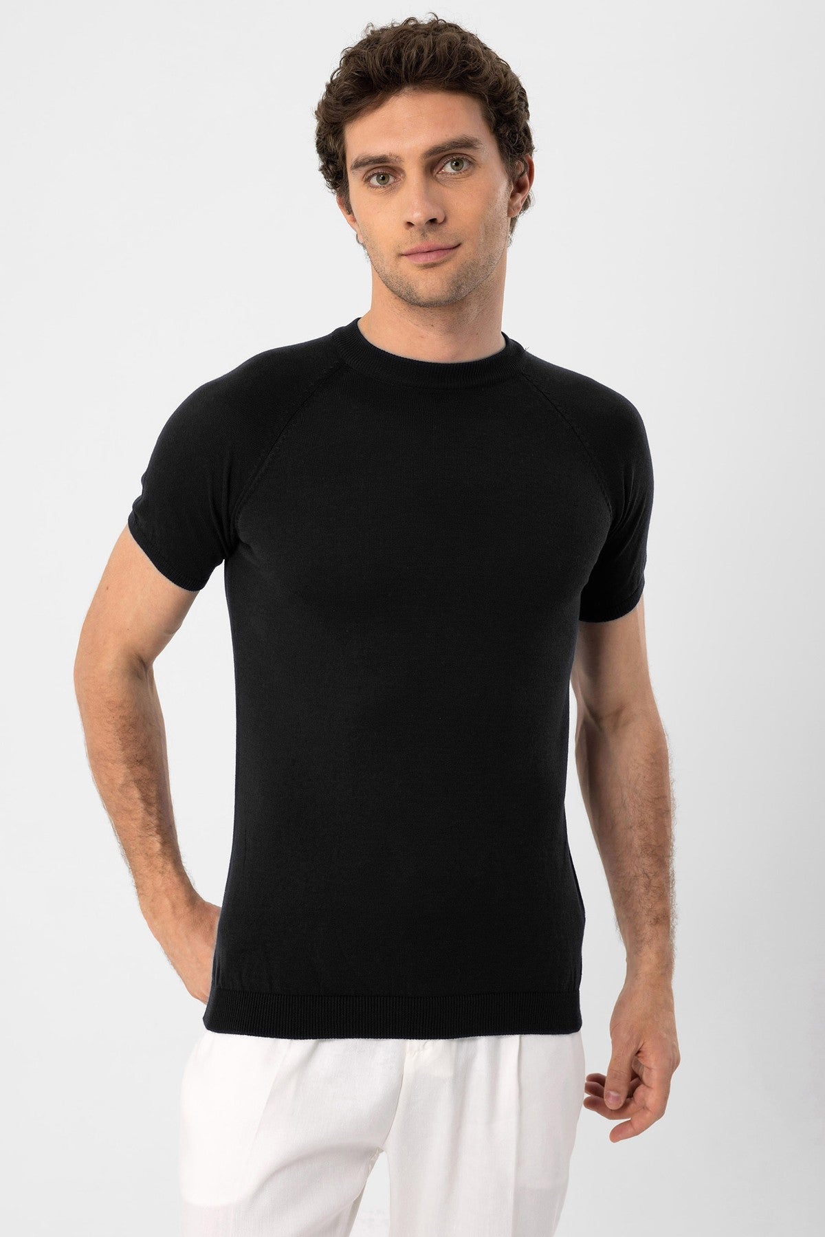 Antioch Bisiklet Yaka Triko T-Shirt