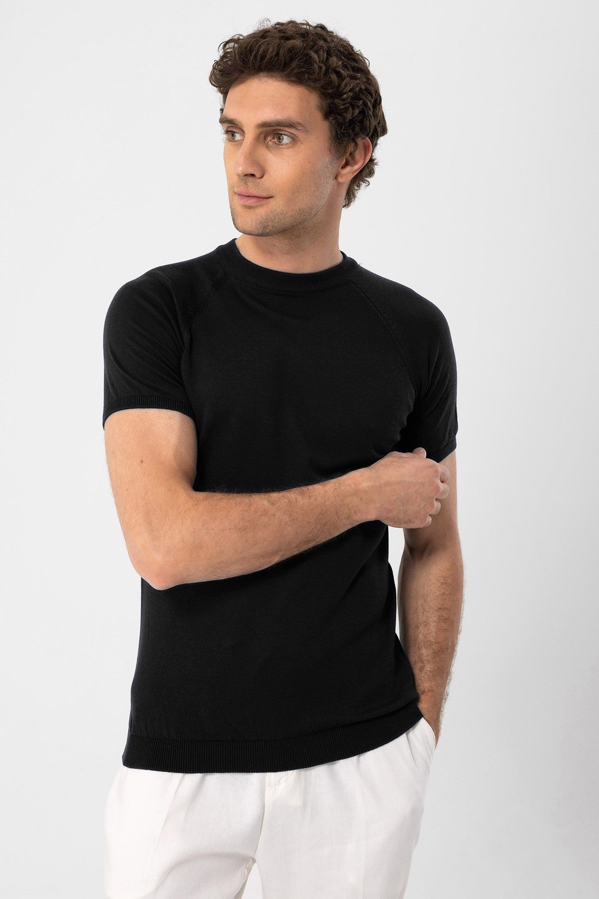 Antioch Bisiklet Yaka Triko T-Shirt