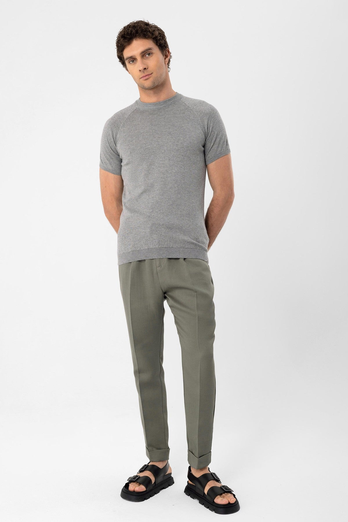 Antioch Bisiklet Yaka Triko T-Shirt
