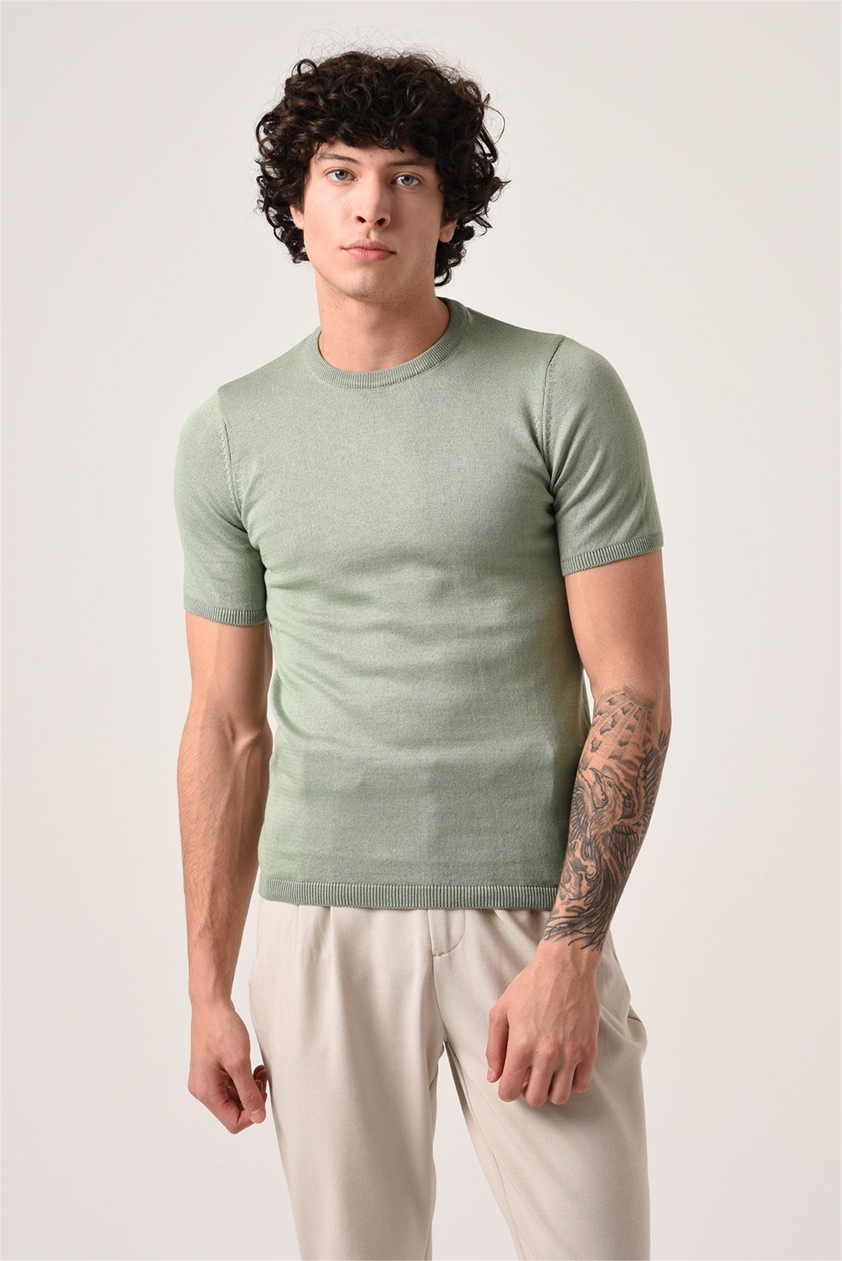 Antioch Bisiklet Yaka Triko T-Shirt