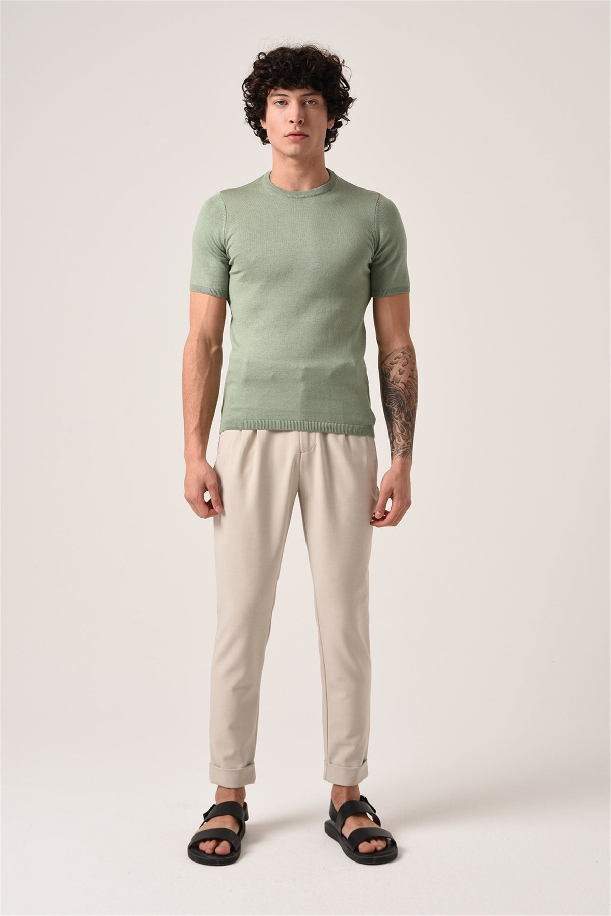 Antioch Bisiklet Yaka Triko T-Shirt