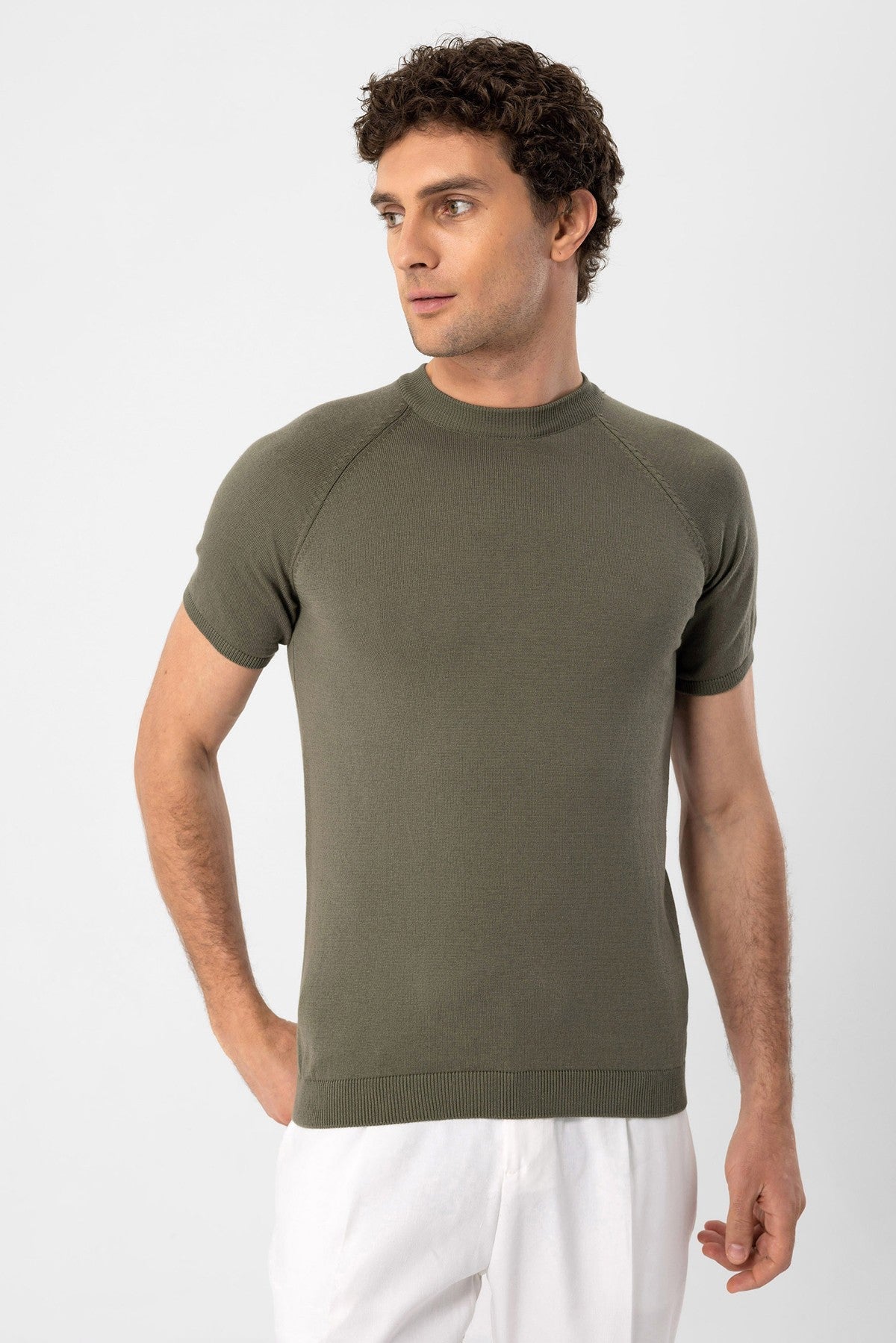 Antioch Bisiklet Yaka Triko T-Shirt