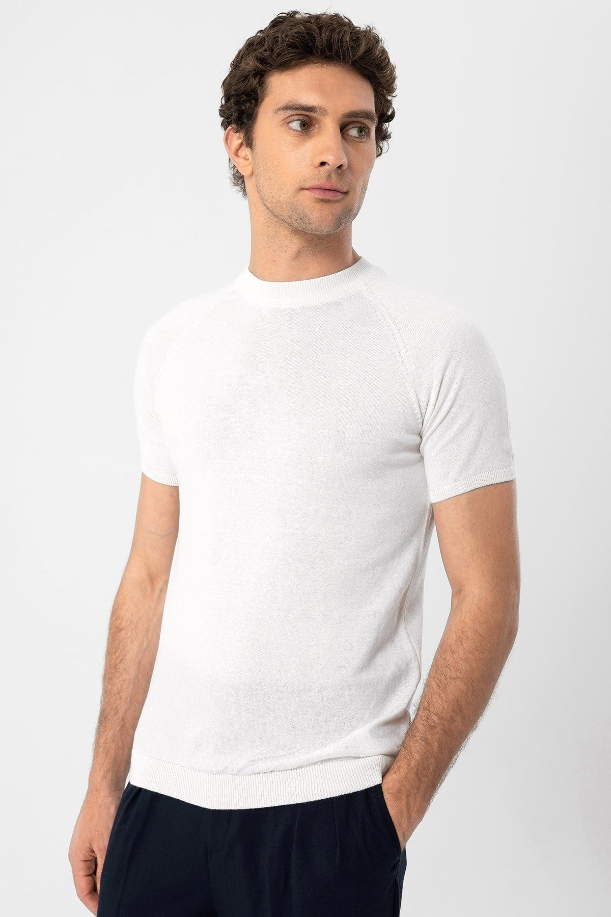 Antioch Bisiklet Yaka Triko T-Shirt