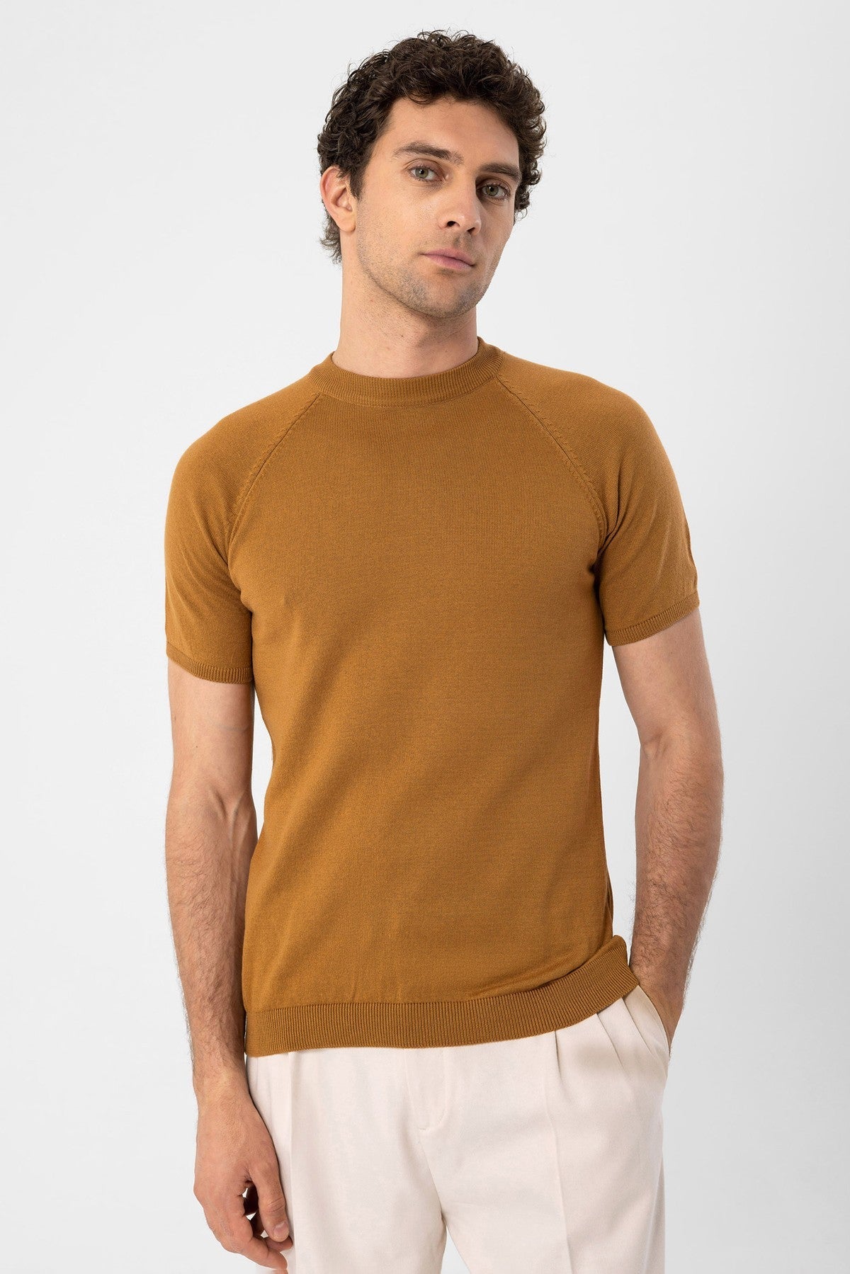 Antioch Bisiklet Yaka Triko T-Shirt