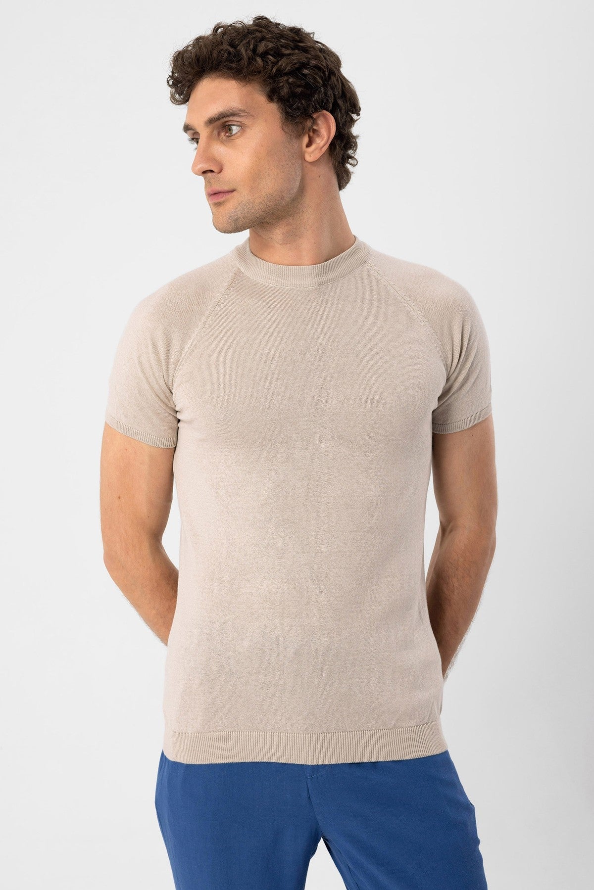 Antioch Bisiklet Yaka Triko T-Shirt