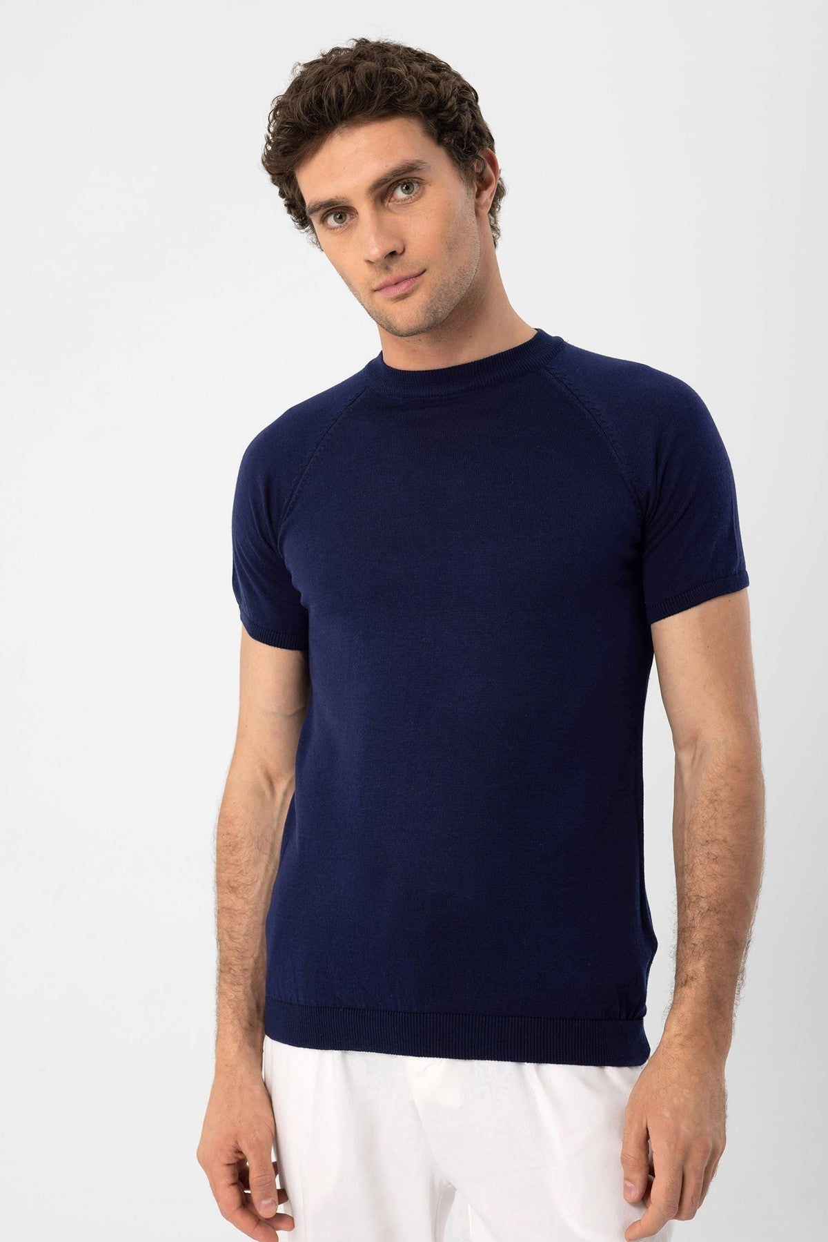 Antioch Bisiklet Yaka Triko T-Shirt