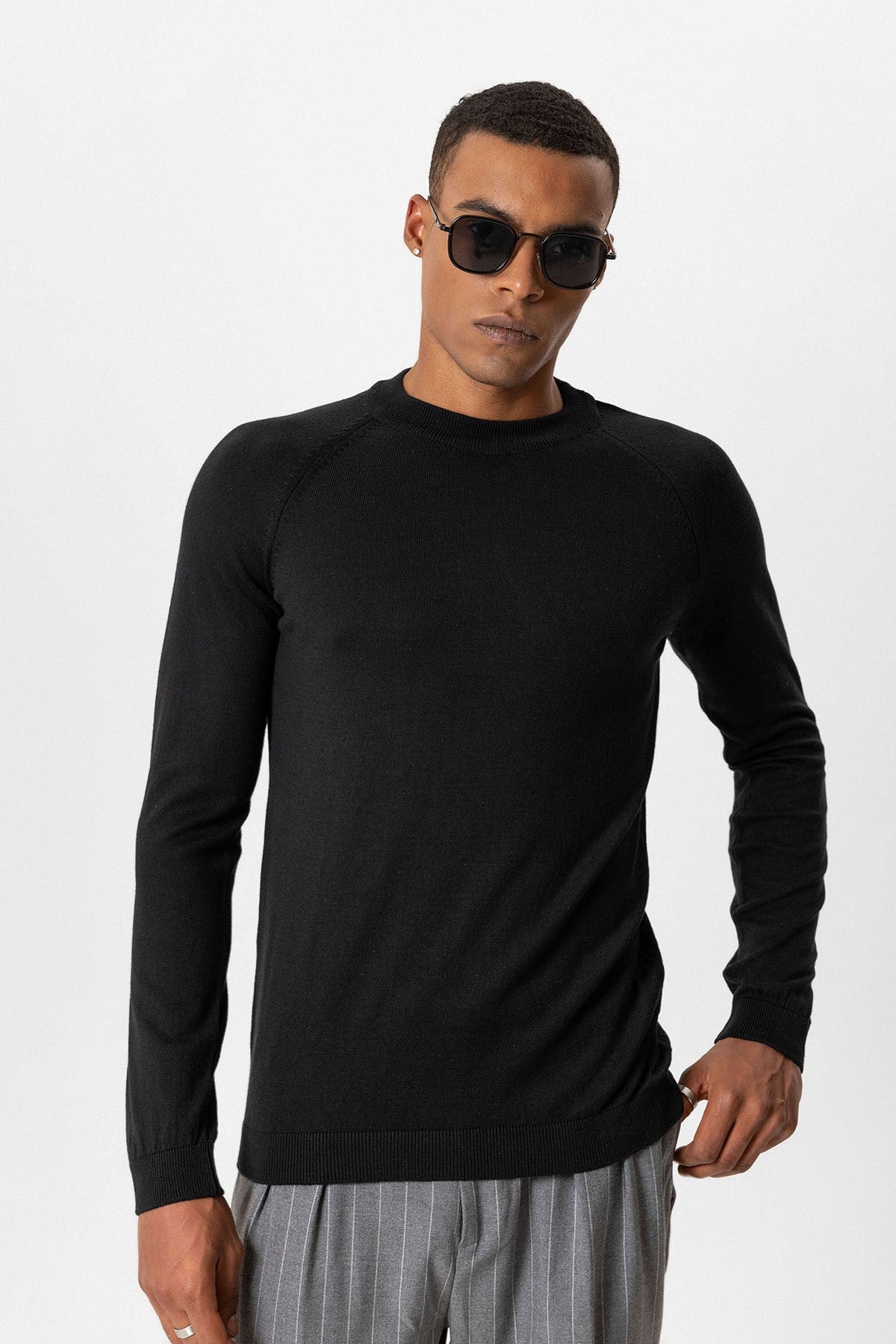 Antioch Bisiklet Yaka Slim Fit Triko Kazak