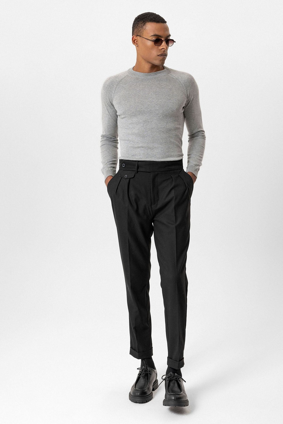 Antioch Bisiklet Yaka Slim Fit Triko Kazak