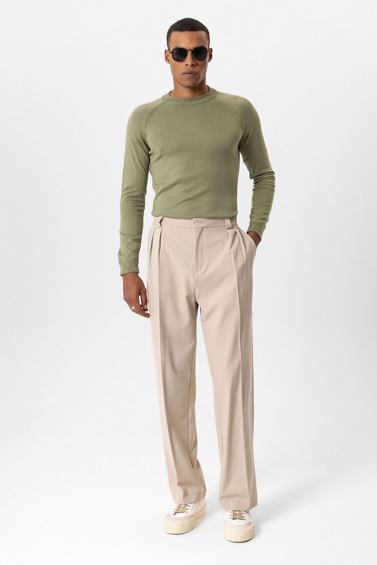 Antioch Bisiklet Yaka Slim Fit Triko Kazak
