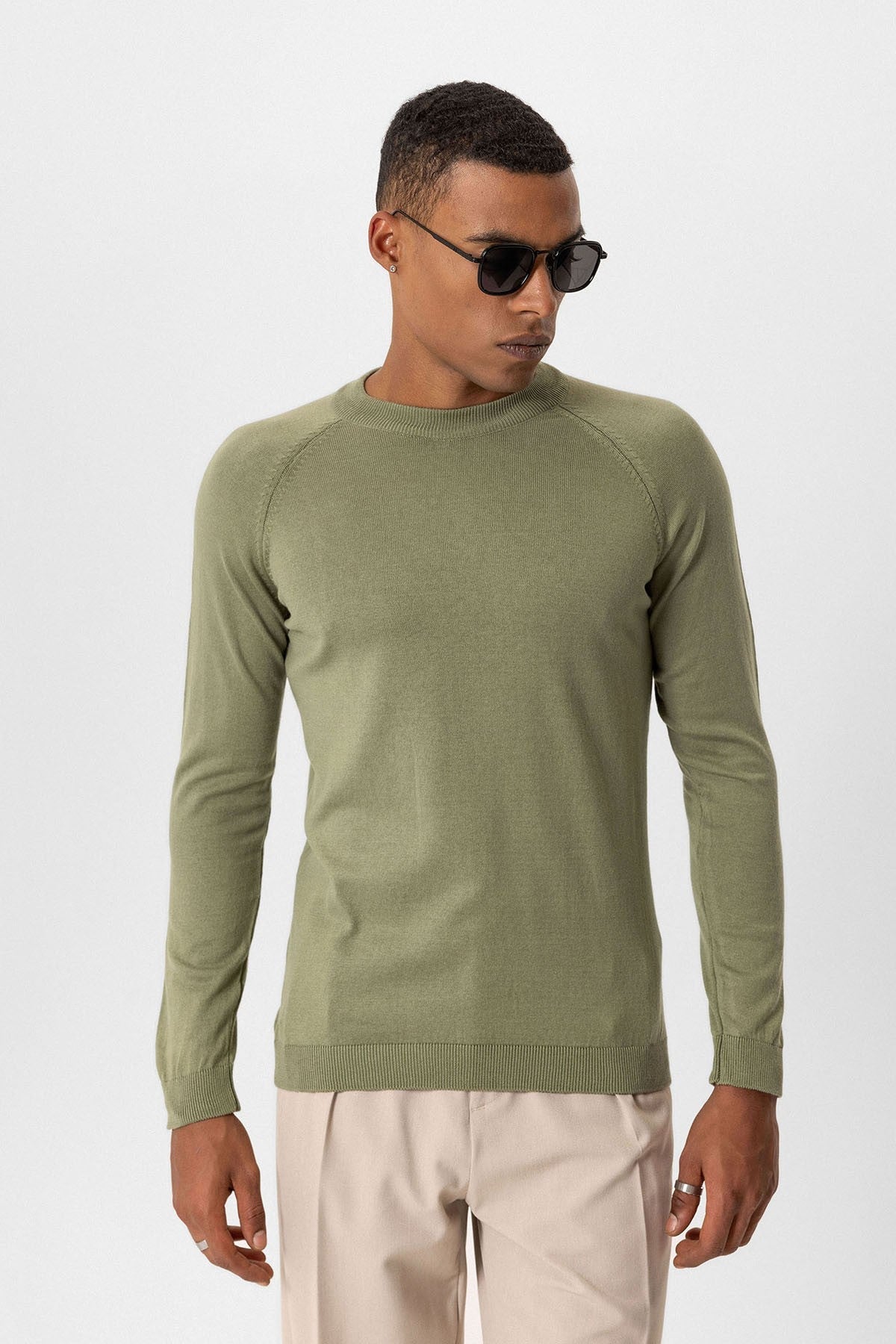 Antioch Bisiklet Yaka Slim Fit Triko Kazak