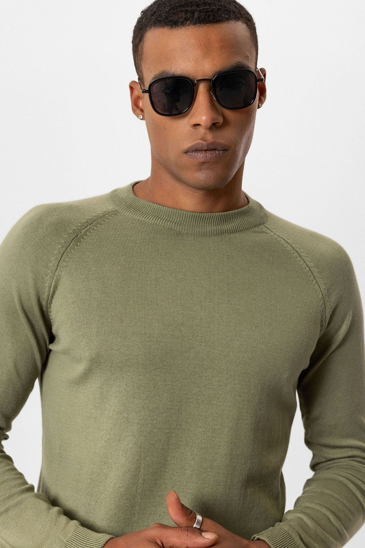 Antioch Bisiklet Yaka Slim Fit Triko Kazak