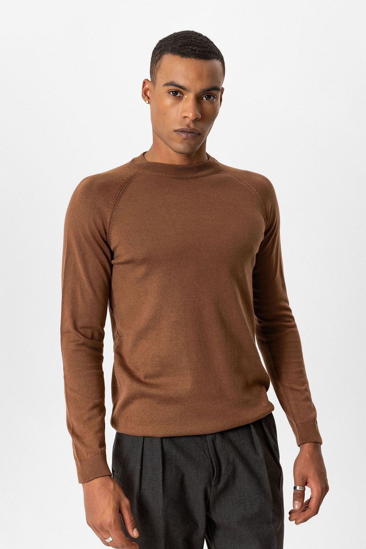 Antioch Bisiklet Yaka Slim Fit Triko Kazak