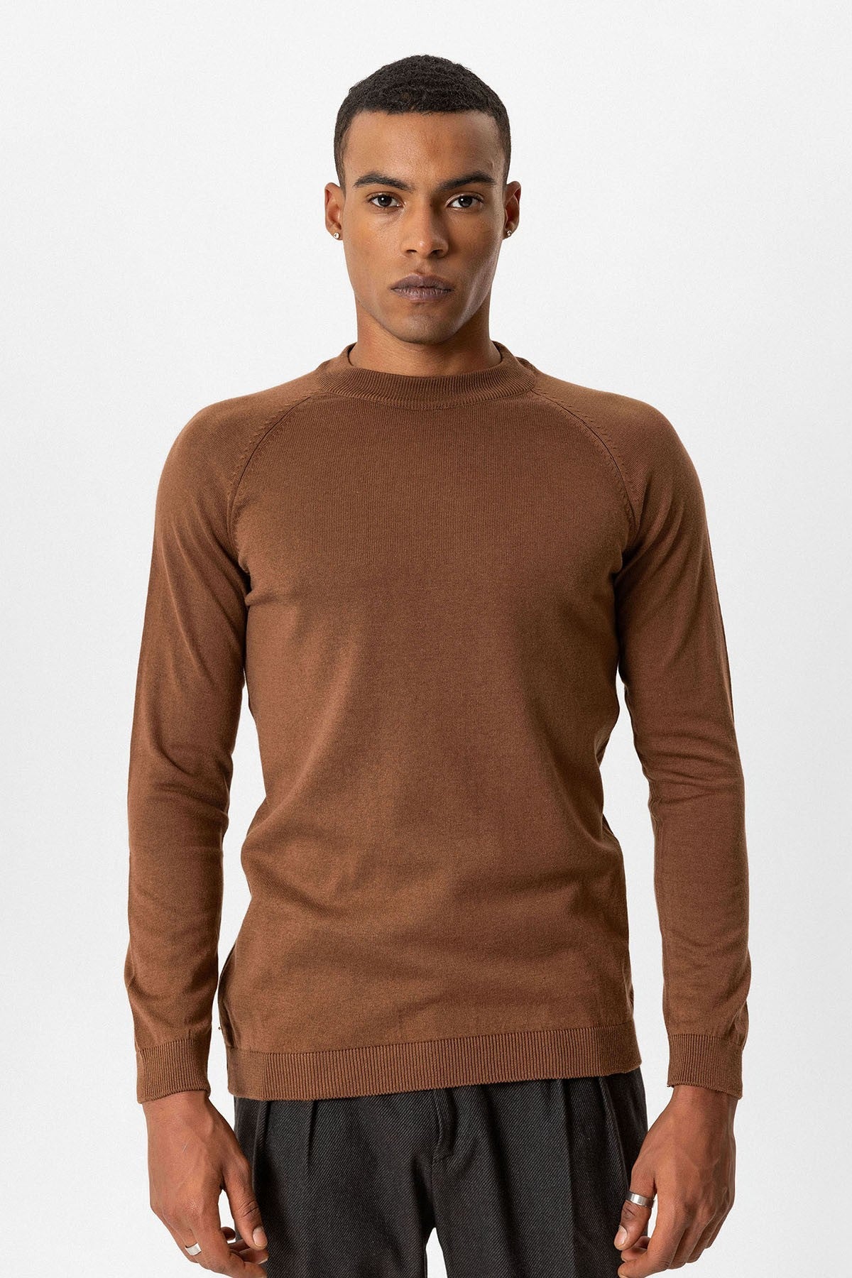 Antioch Bisiklet Yaka Slim Fit Triko Kazak