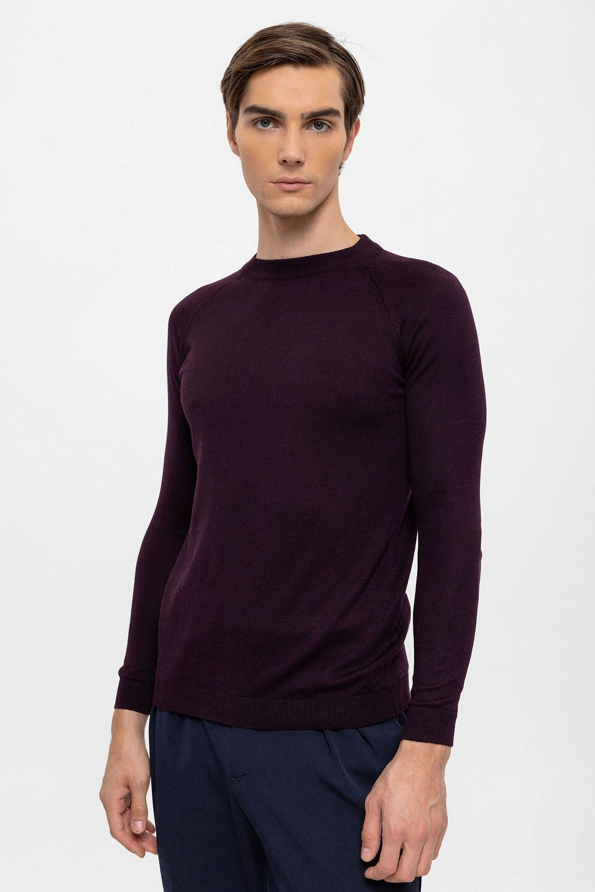 Antioch Bisiklet Yaka Slim Fit Triko Kazak