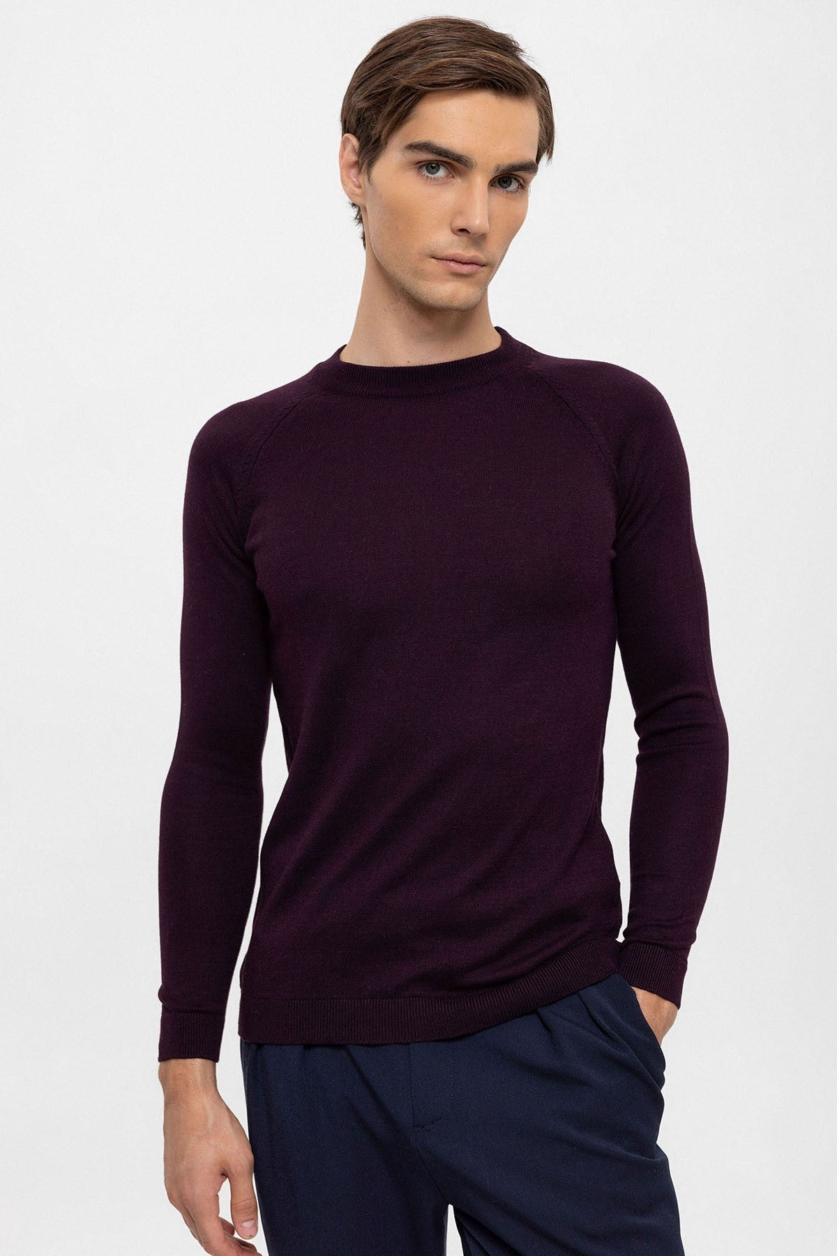 Antioch Bisiklet Yaka Slim Fit Triko Kazak