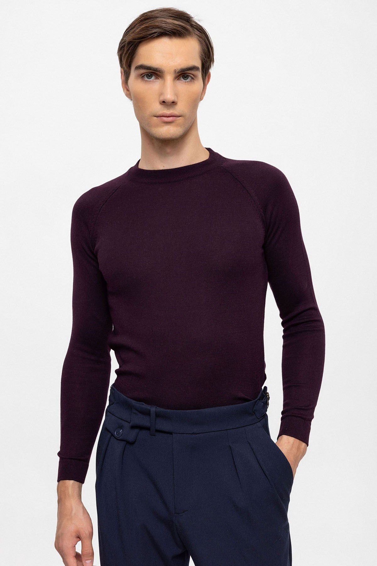 Antioch Bisiklet Yaka Slim Fit Triko Kazak