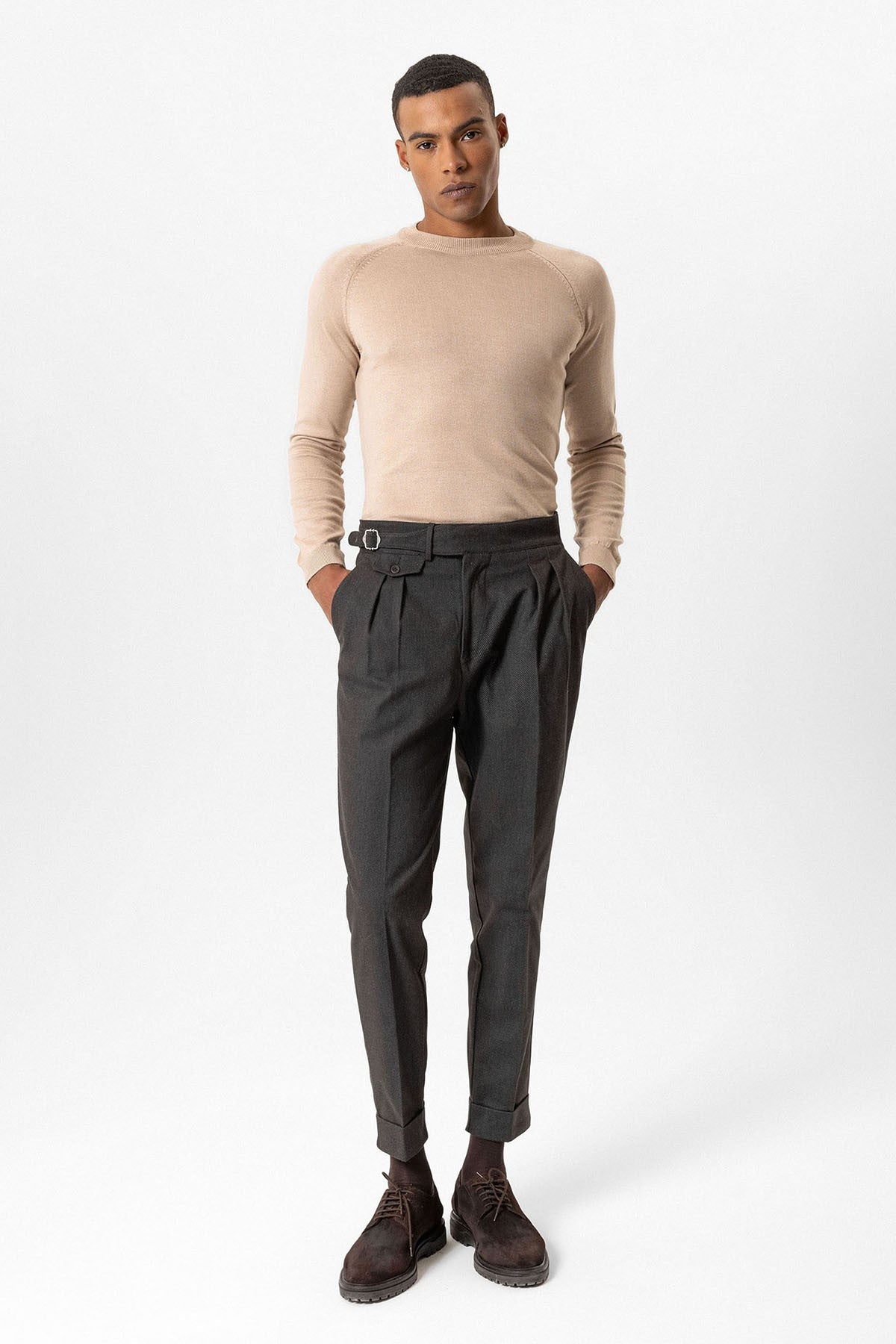 Antioch Bisiklet Yaka Slim Fit Triko Kazak