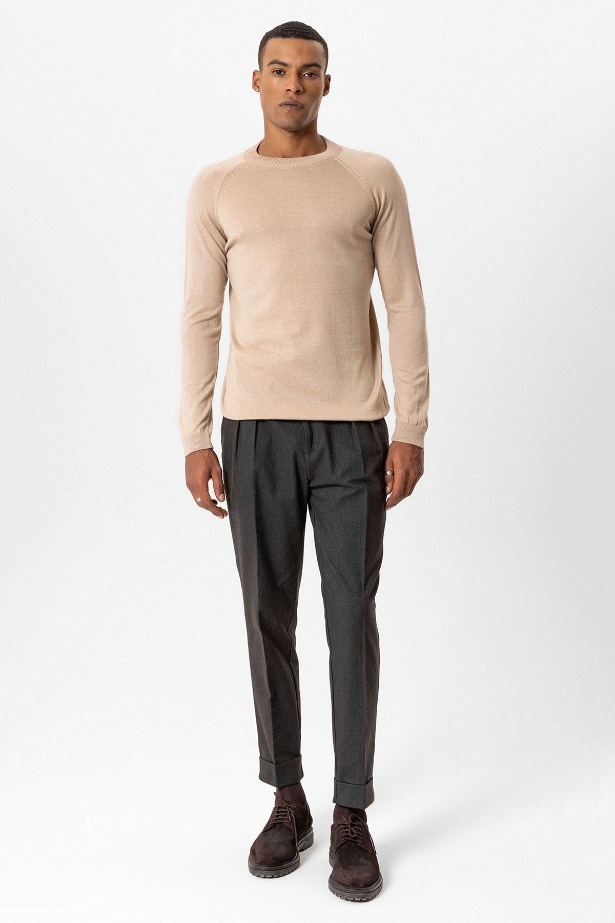 Antioch Bisiklet Yaka Slim Fit Triko Kazak