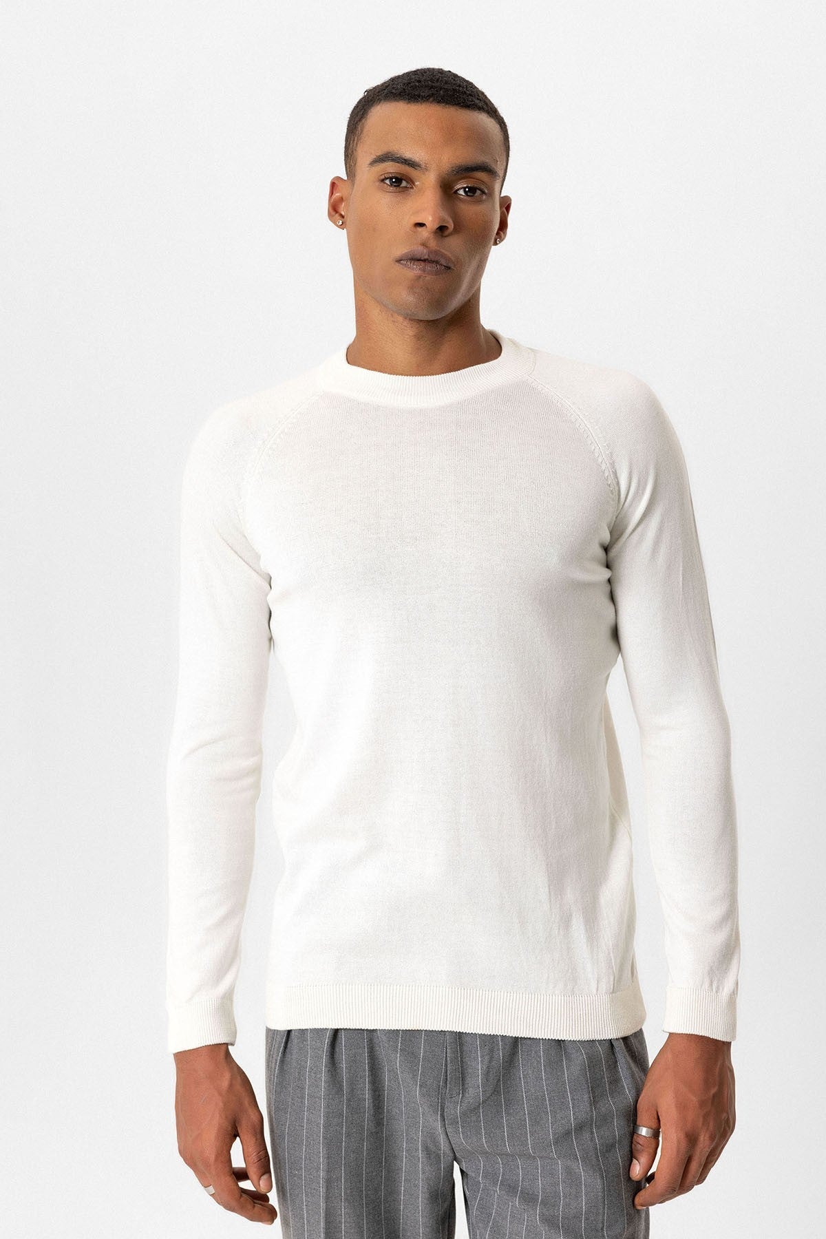 Antioch Bisiklet Yaka Slim Fit Triko Kazak