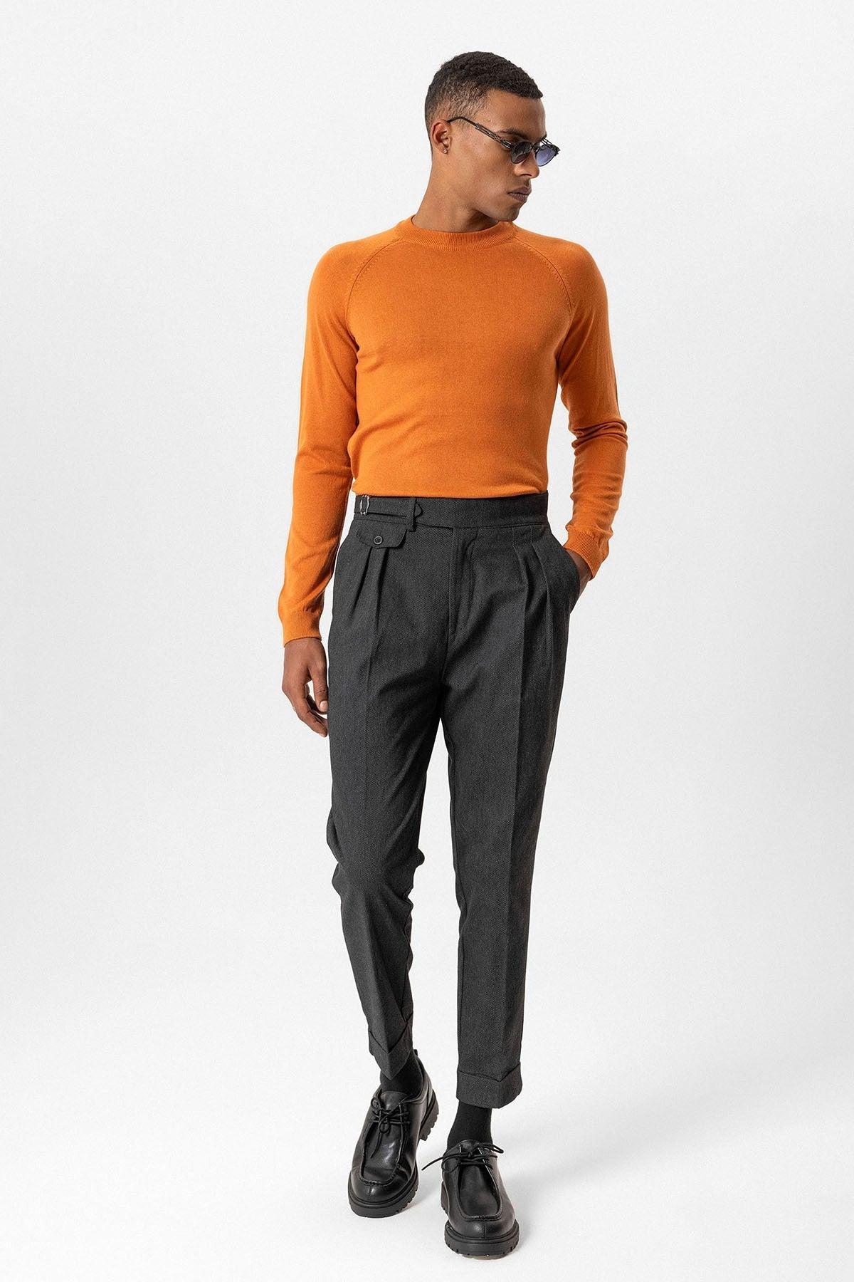 Antioch Bisiklet Yaka Slim Fit Triko Kazak