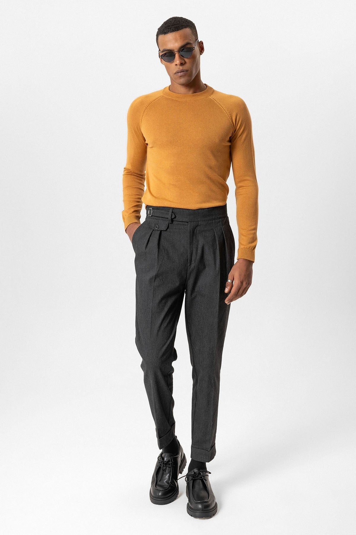 Antioch Bisiklet Yaka Slim Fit Triko Kazak