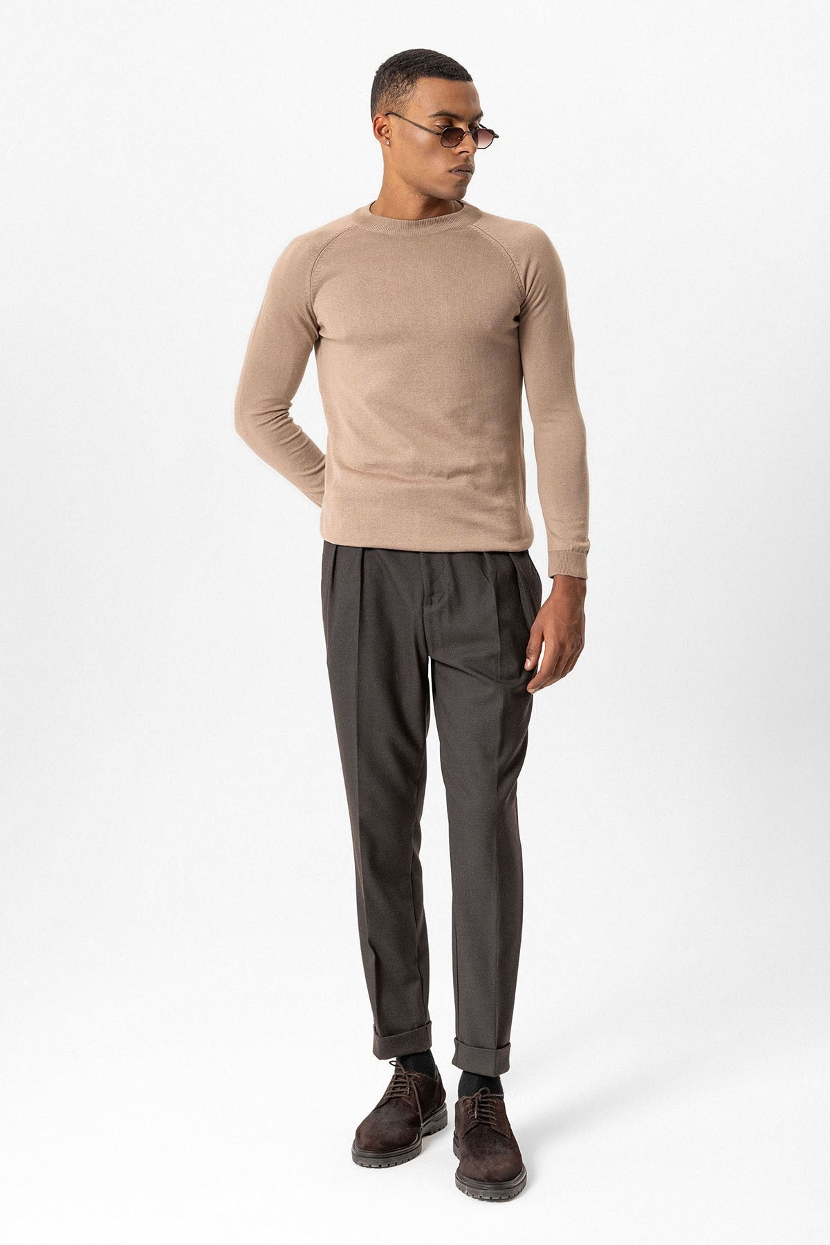 Antioch Bisiklet Yaka Slim Fit Triko Kazak