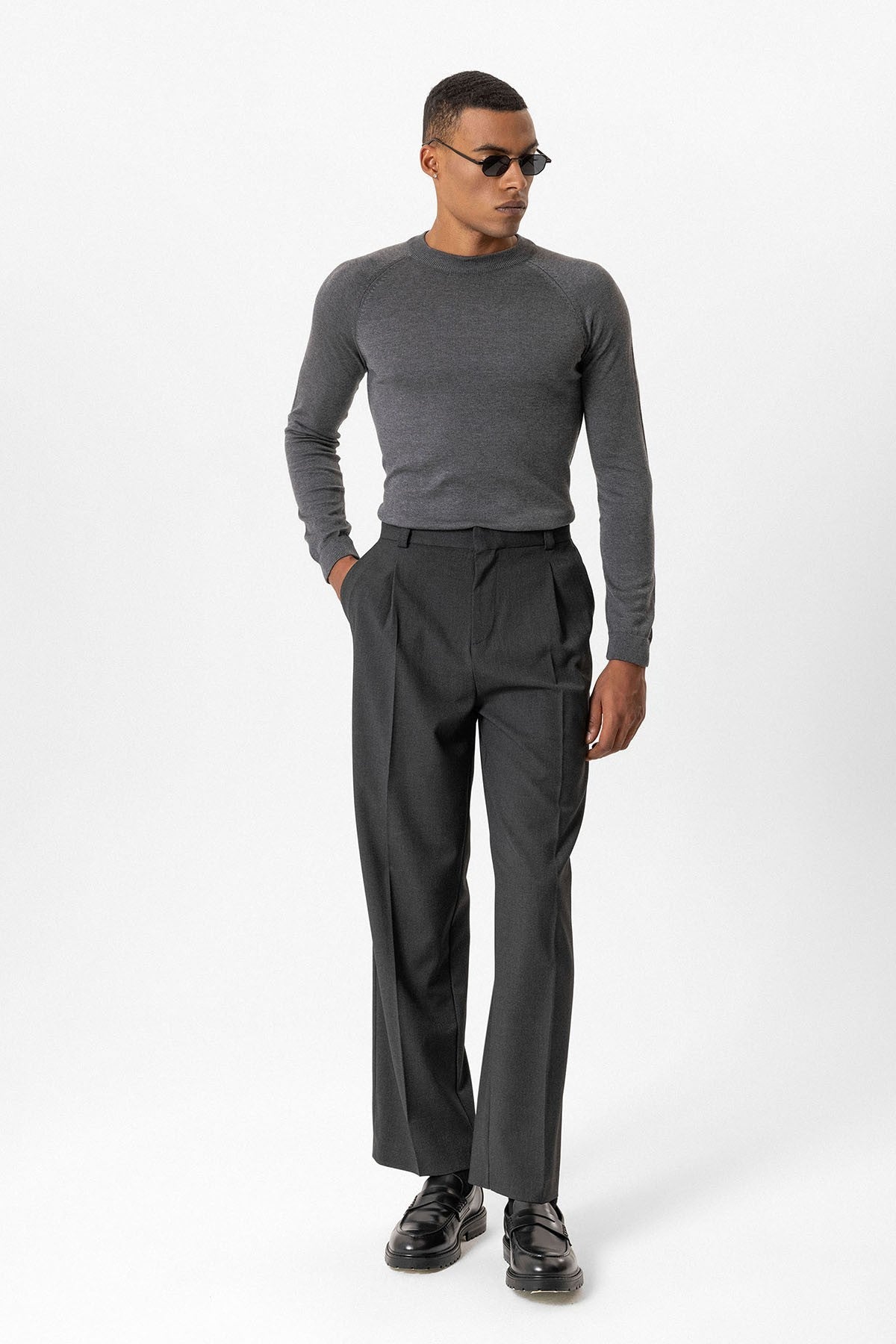 Antioch Bisiklet Yaka Slim Fit Triko Kazak