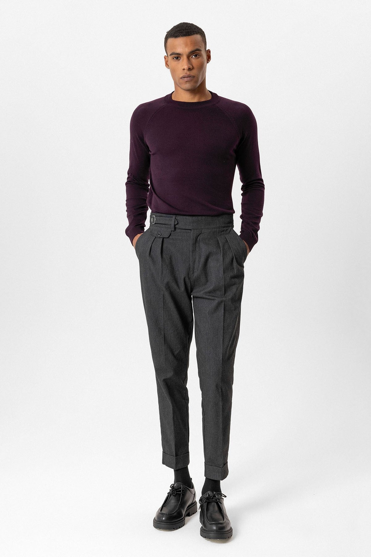 Antioch Bisiklet Yaka Slim Fit Triko Kazak