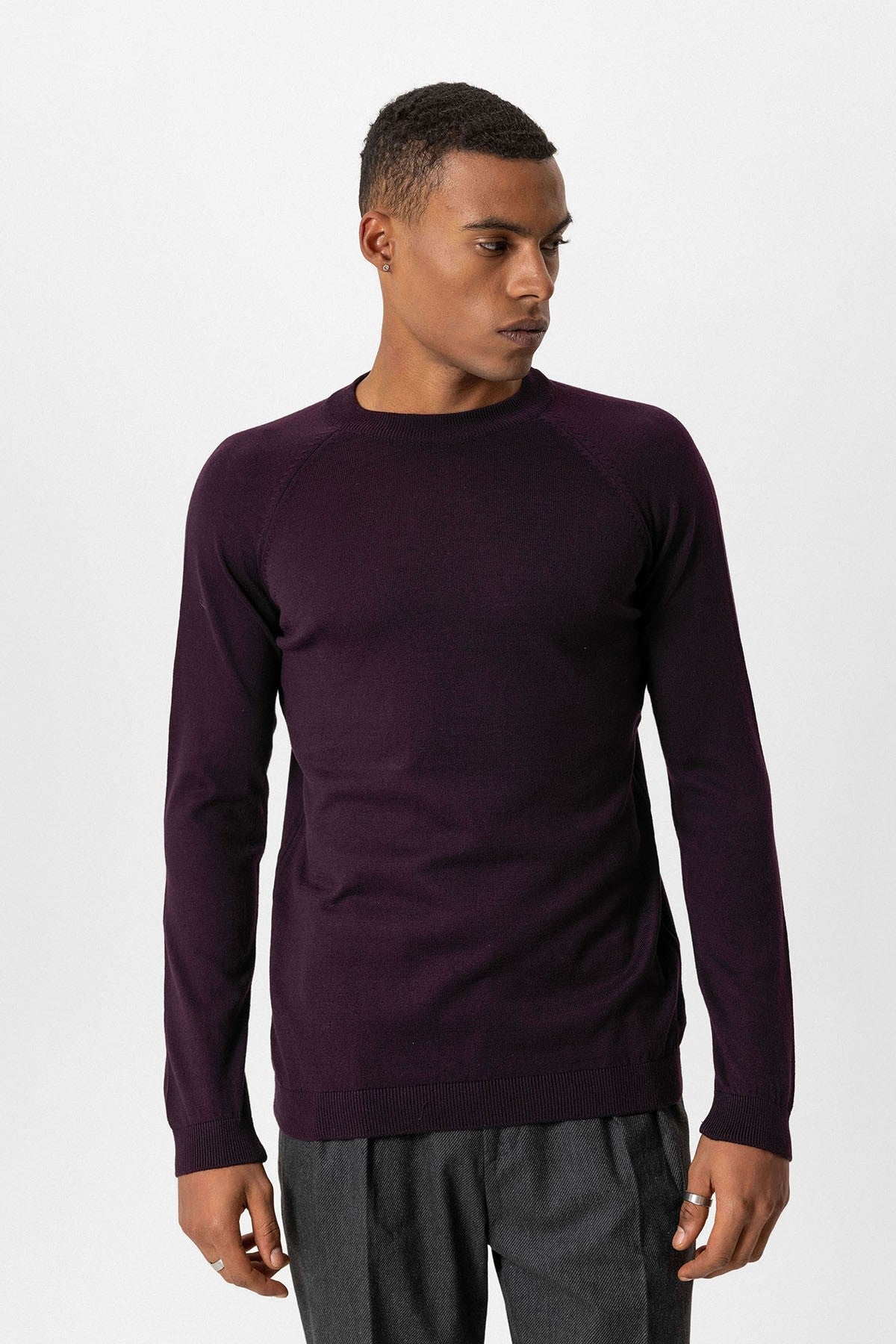 Antioch Bisiklet Yaka Slim Fit Triko Kazak