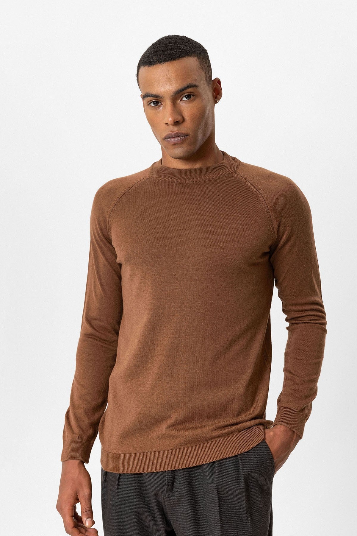 Antioch Bisiklet Yaka Slim Fit Triko Kazak