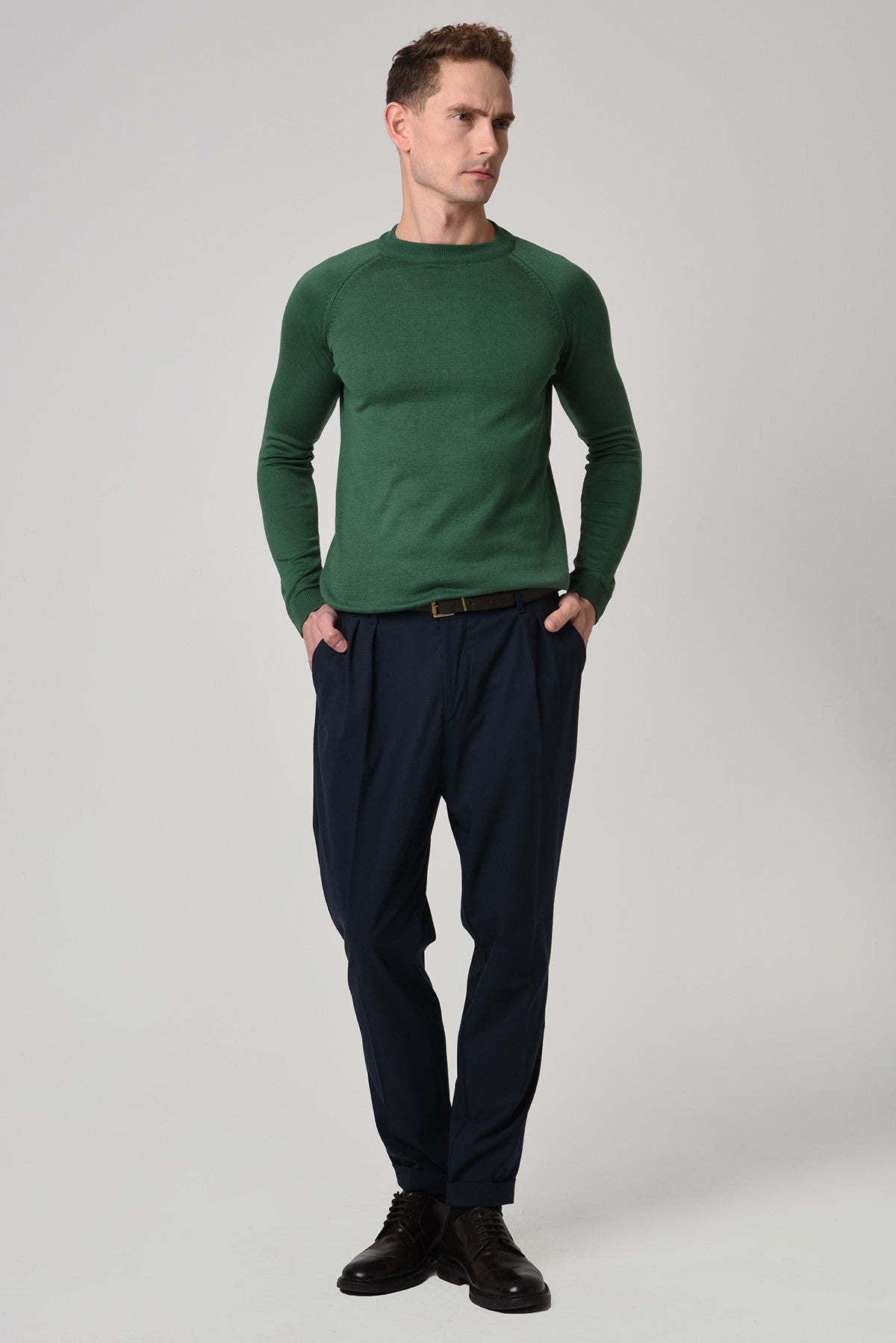 Antioch Bisiklet Yaka Slim Fit Triko Kazak