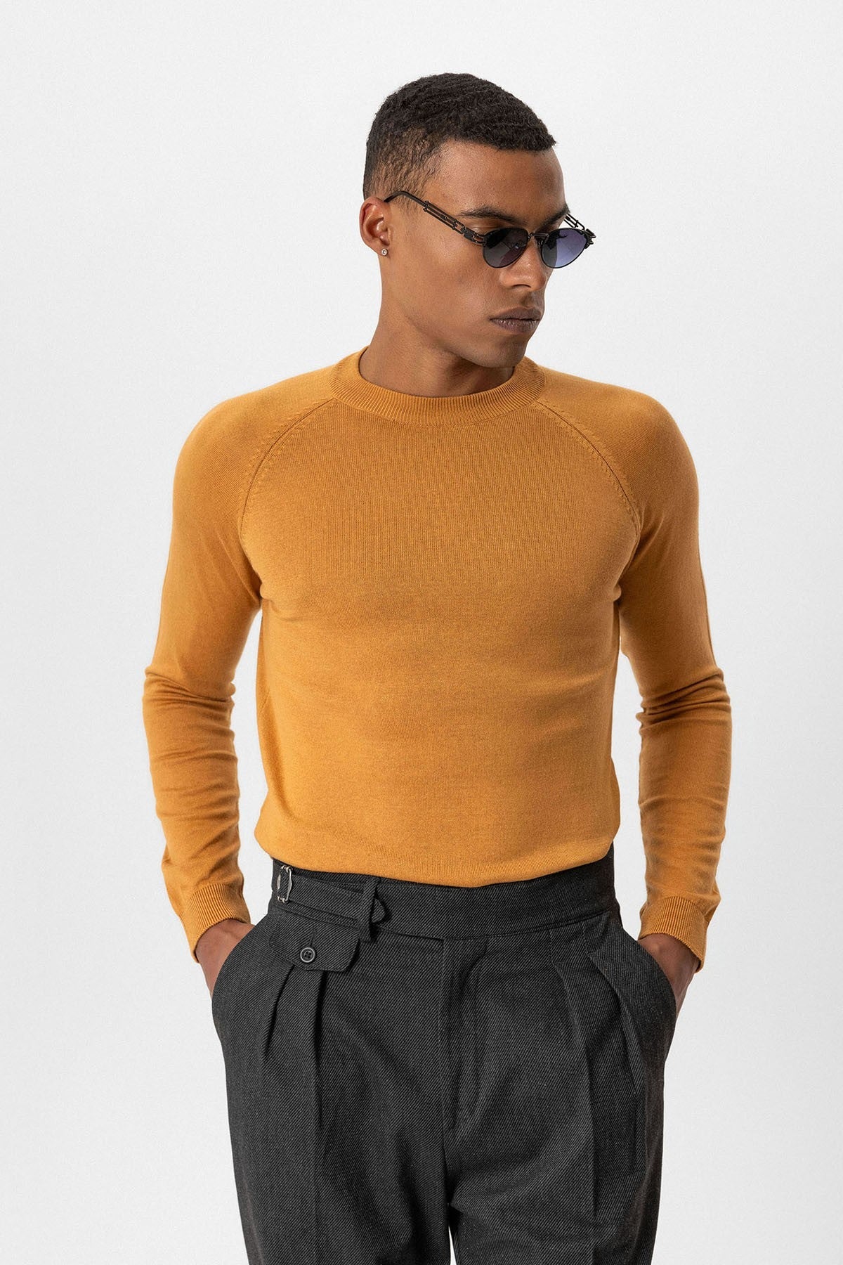 Antioch Bisiklet Yaka Slim Fit Triko Kazak