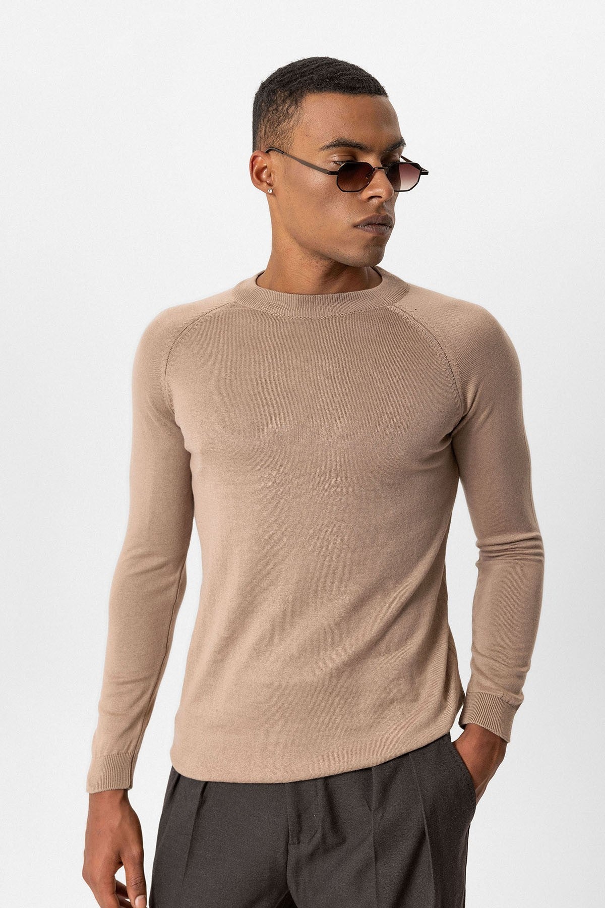 Antioch Bisiklet Yaka Slim Fit Triko Kazak