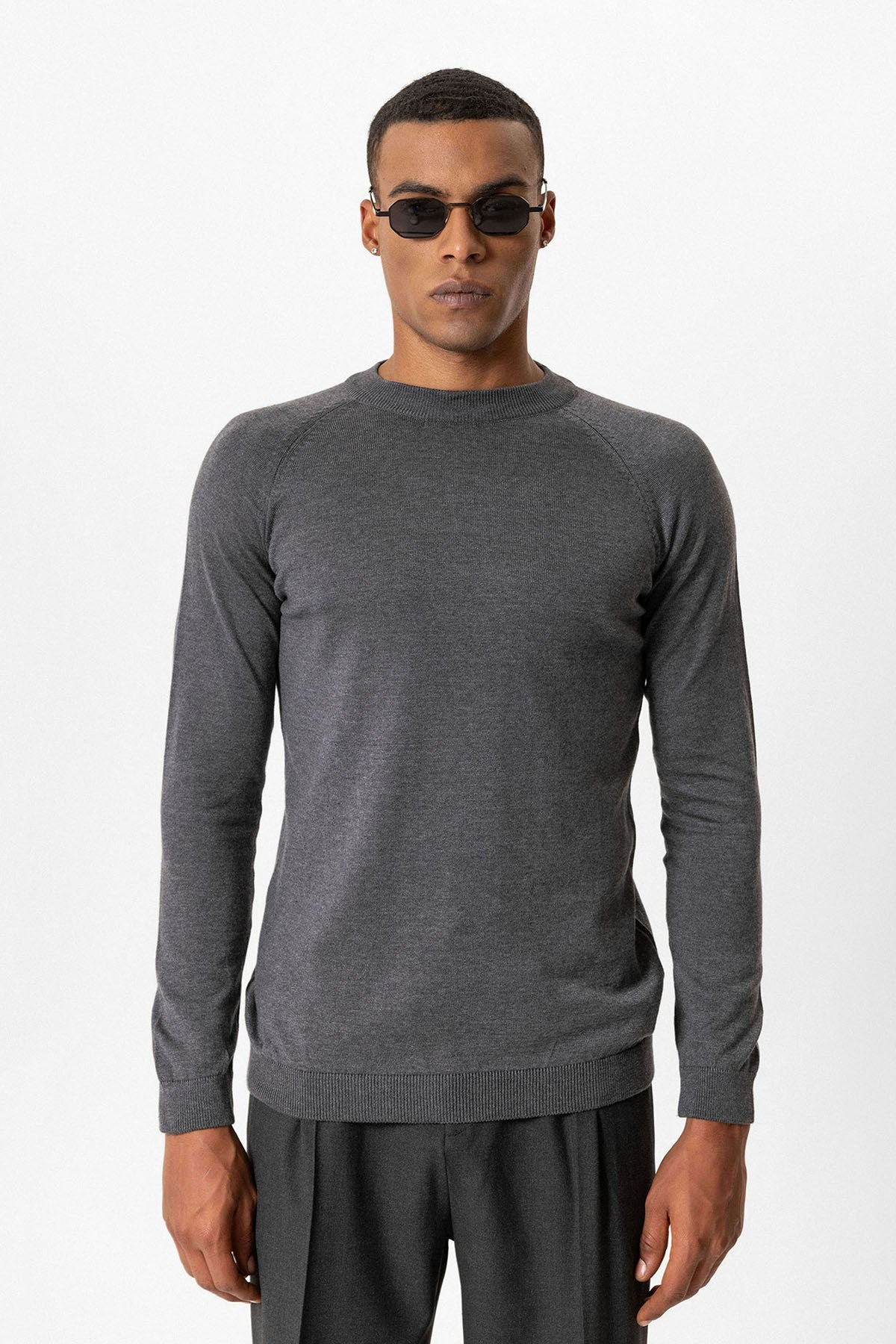 Antioch Bisiklet Yaka Slim Fit Triko Kazak