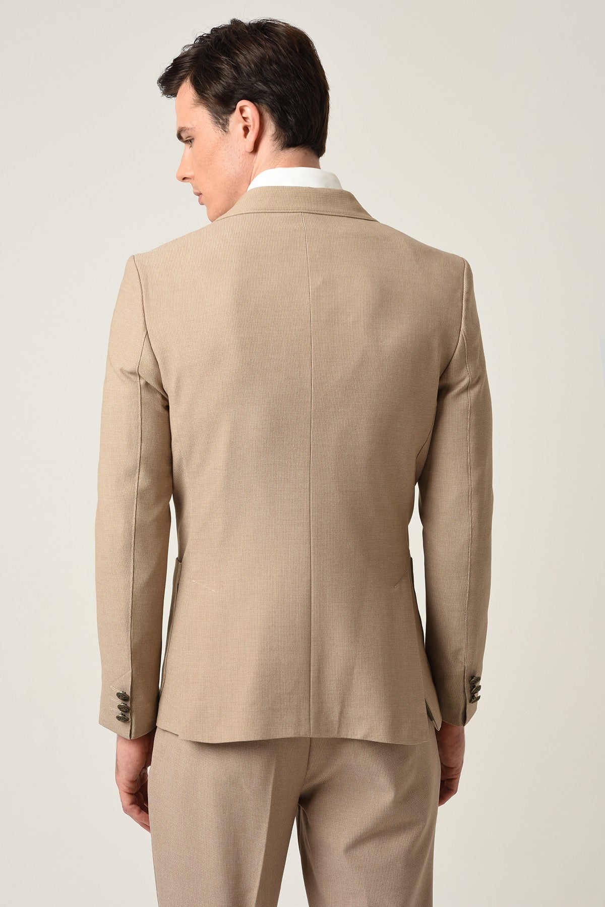 Antioch Slim Fit Astarlı Kruvaze Erkek Blazer Ceket