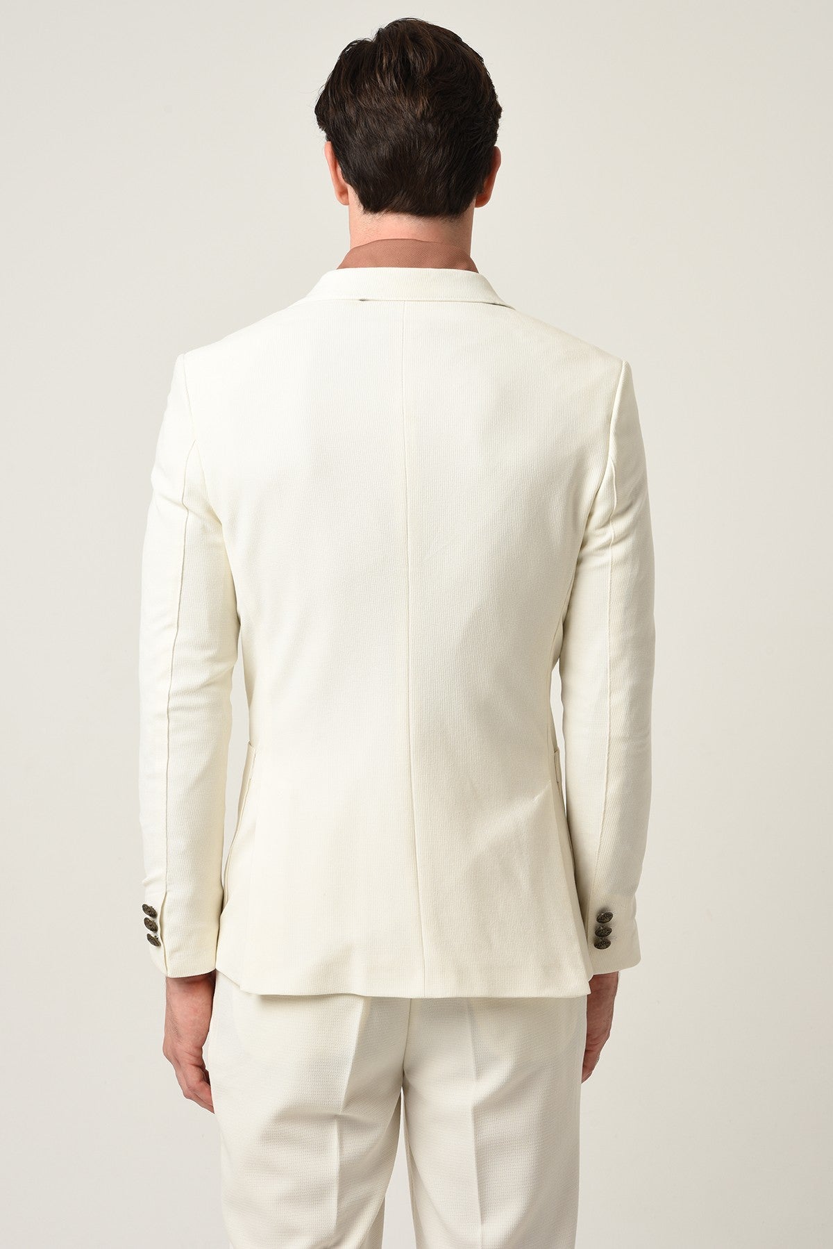 Antioch Slim Fit Astarlı Kruvaze Erkek Blazer Ceket