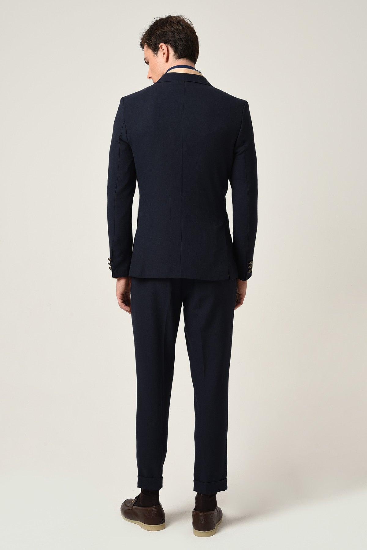 Antioch Slim Fit Astarlı Kruvaze Erkek Blazer Ceket