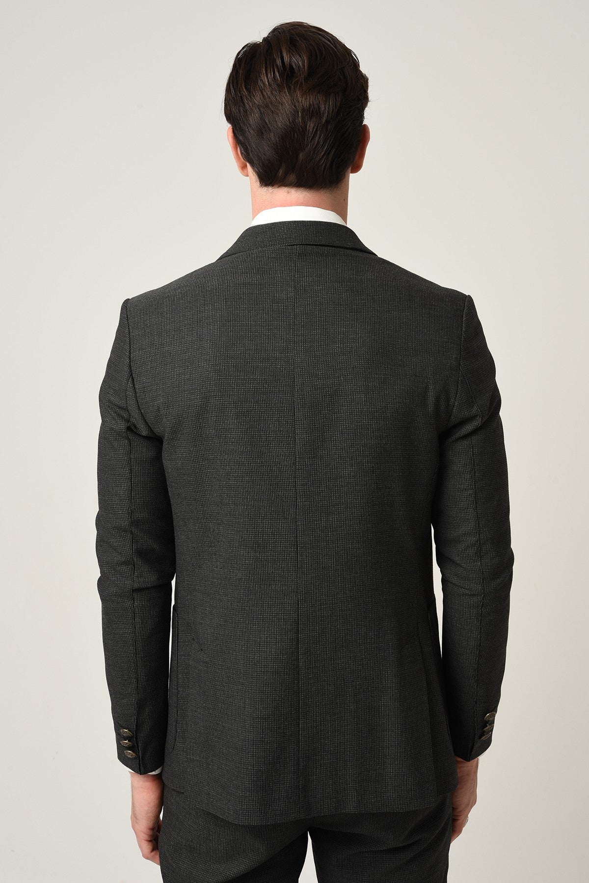 Antioch Slim Fit Astarlı Kruvaze Erkek Blazer Ceket
