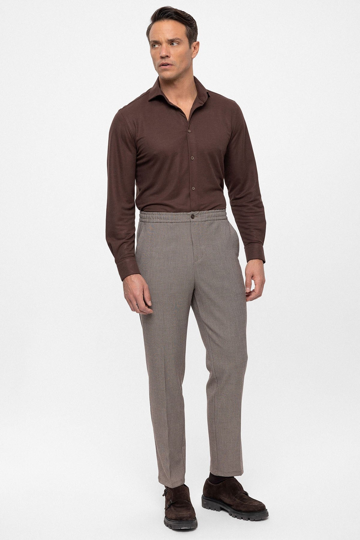 Antioch Beli Lastikli Regular Fit Erkek Pantolon
