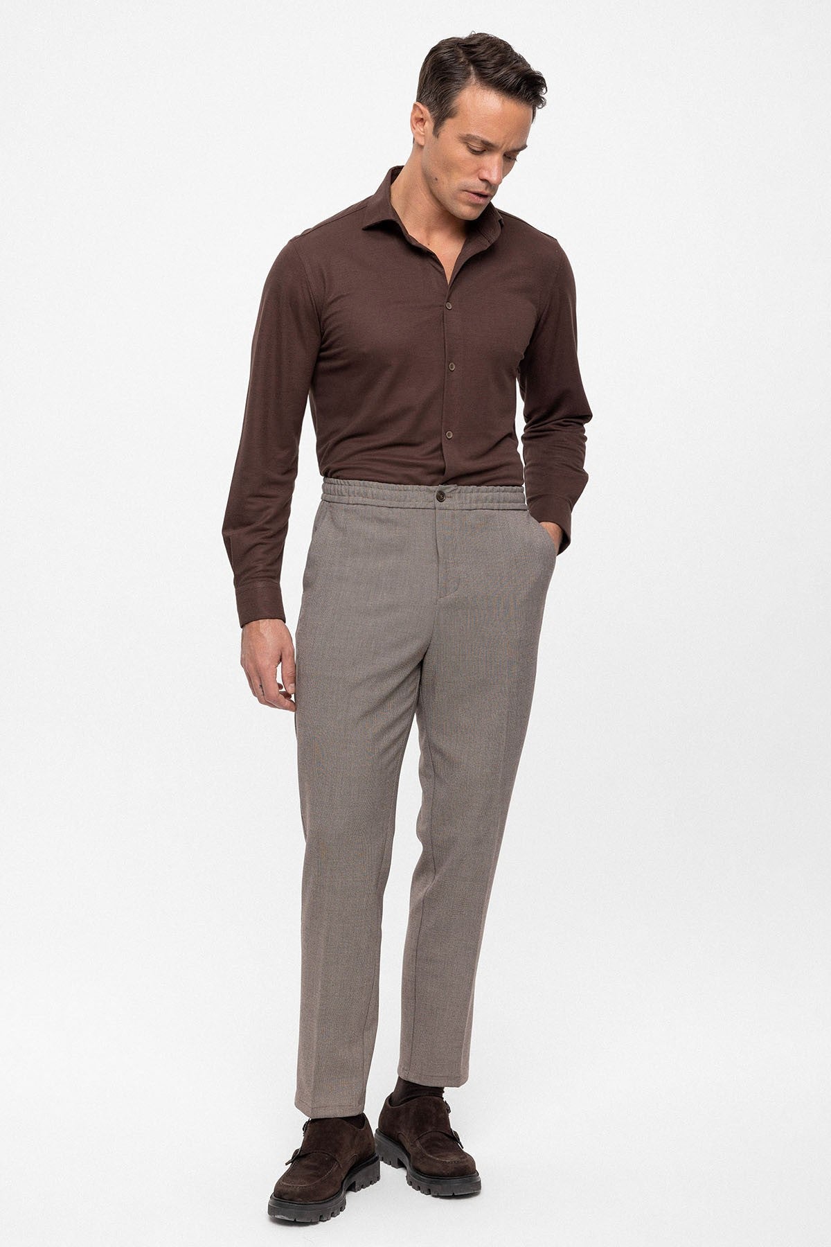 Antioch Beli Lastikli Regular Fit Erkek Pantolon