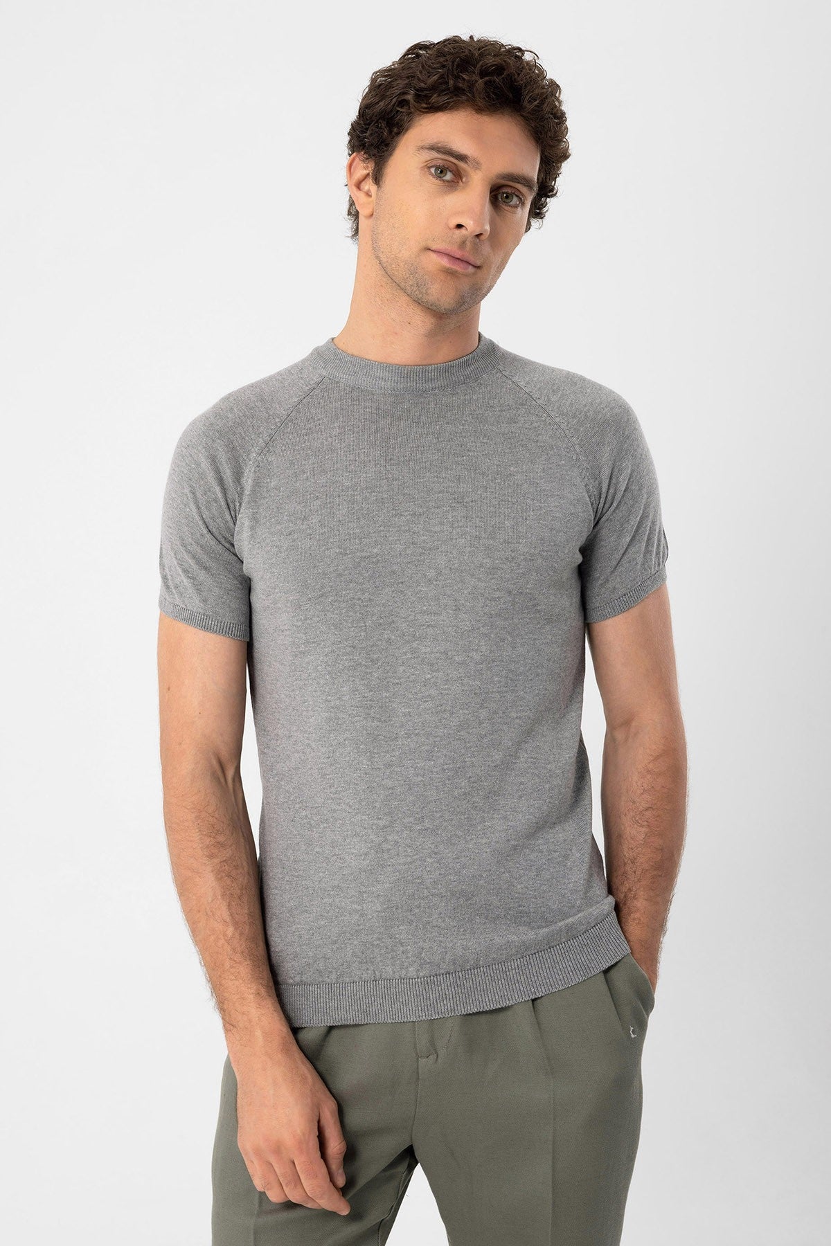 Antioch Bisiklet Yaka Slim Fit Erkek Triko T-Shirt