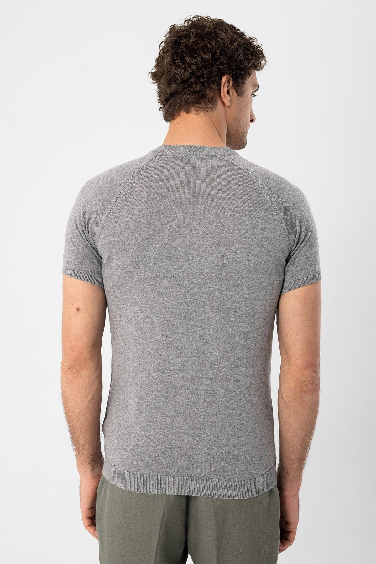 Antioch Bisiklet Yaka Slim Fit Erkek Triko T-Shirt