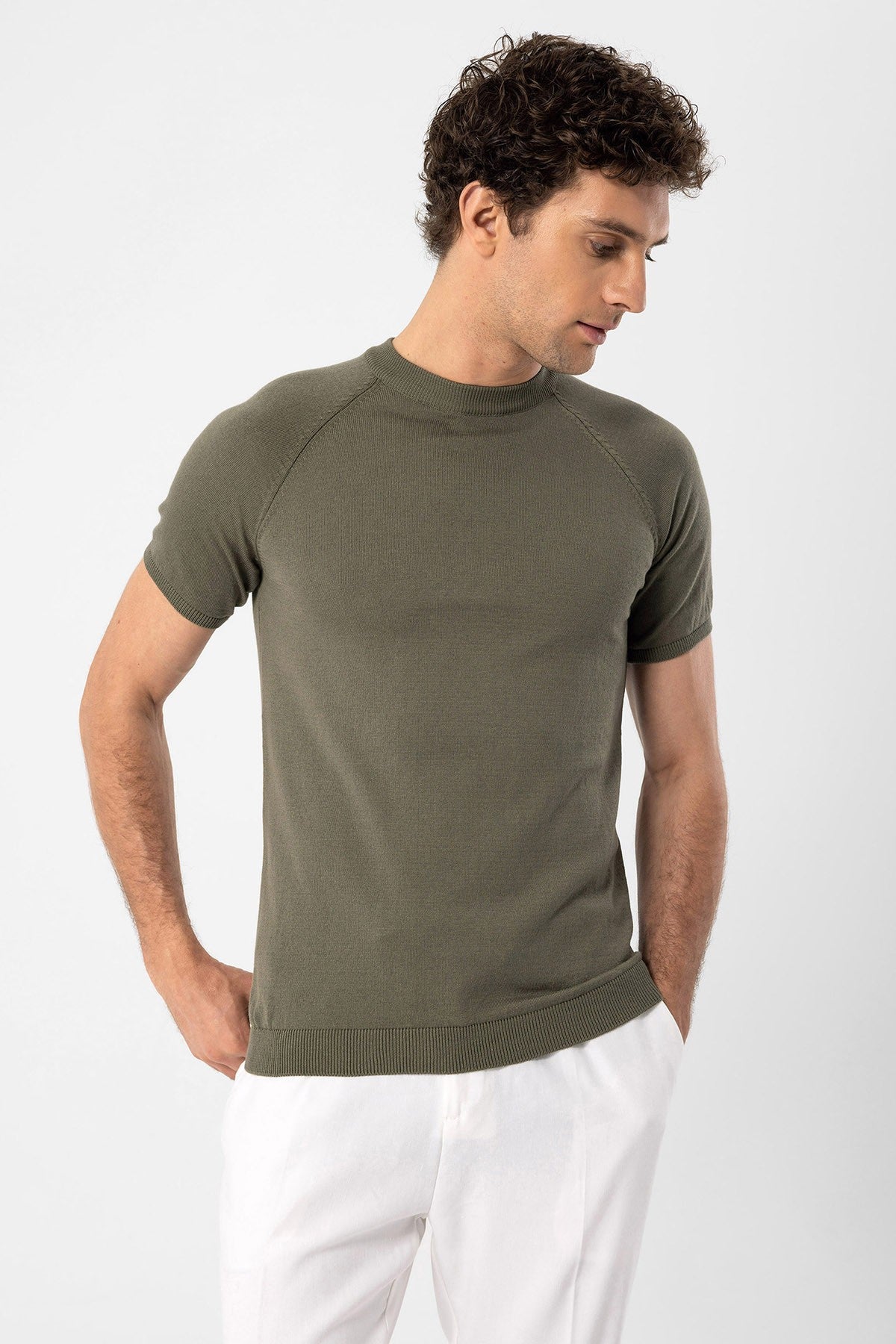 Antioch Bisiklet Yaka Slim Fit Erkek Triko T-Shirt