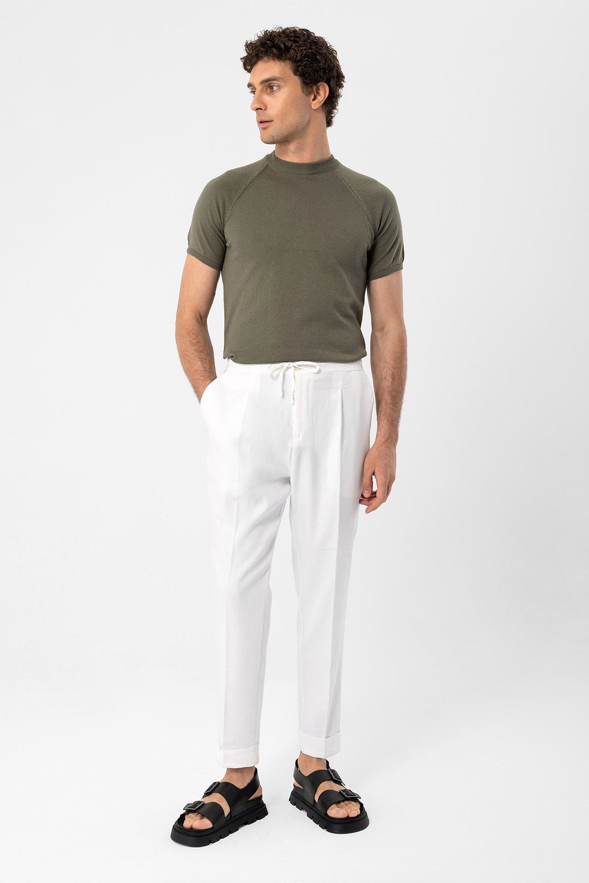Antioch Bisiklet Yaka Slim Fit Erkek Triko T-Shirt