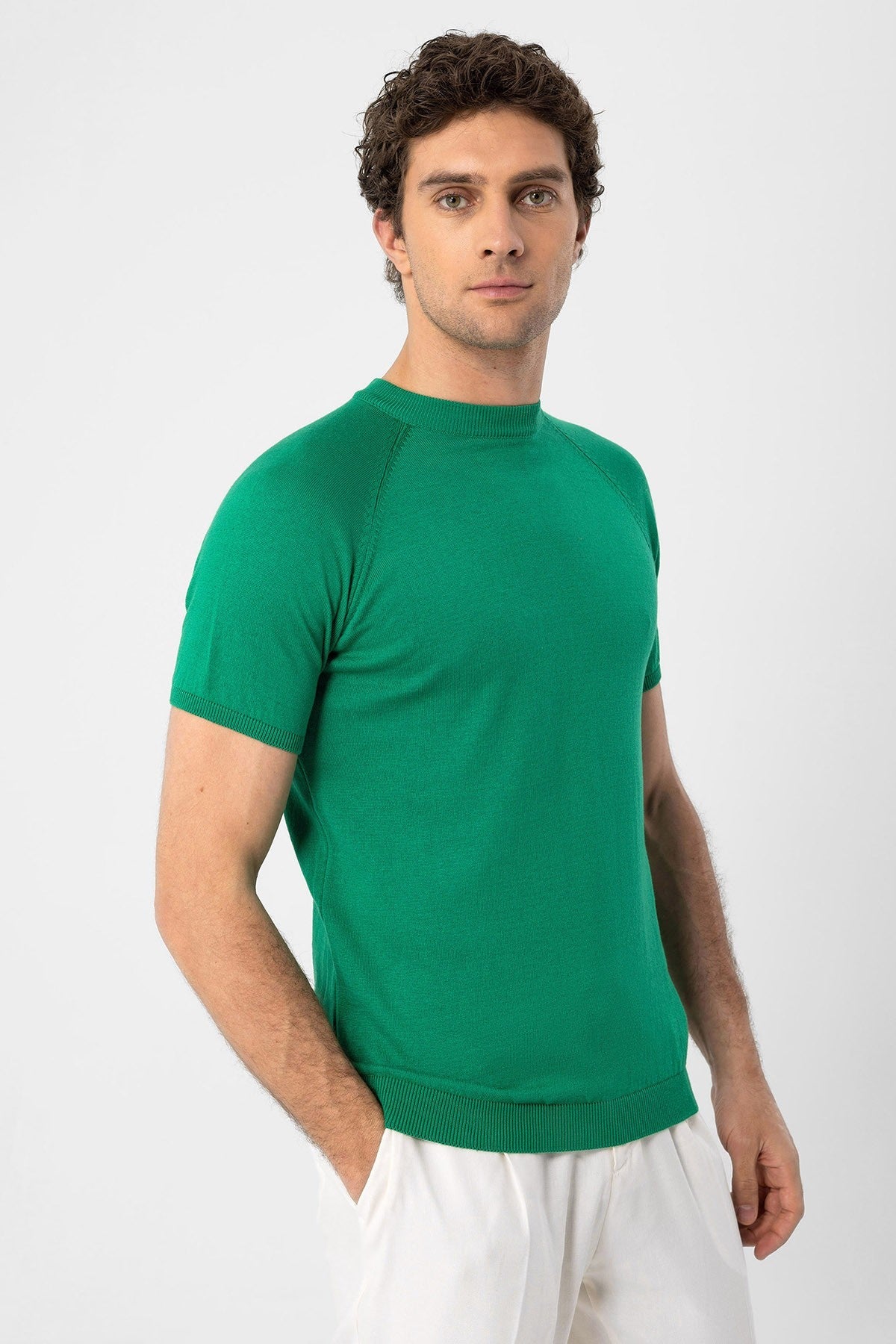 Antioch Bisiklet Yaka Slim Fit Erkek Triko T-Shirt