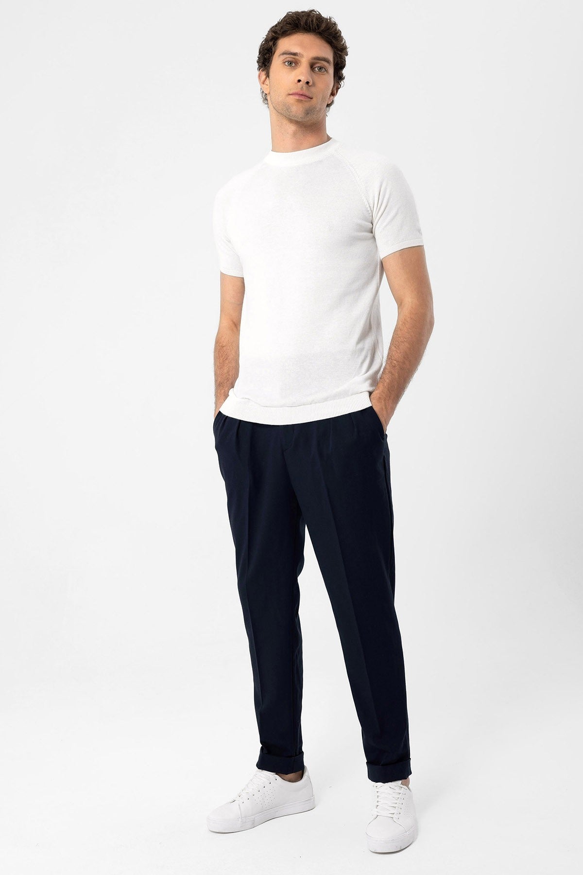 Antioch Bisiklet Yaka Slim Fit Erkek Triko T-Shirt
