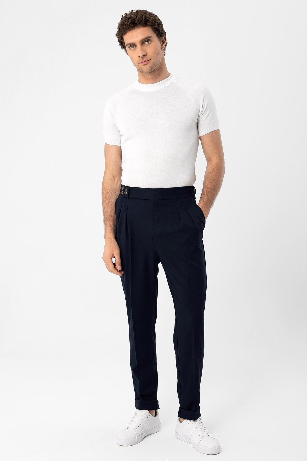 Antioch Bisiklet Yaka Slim Fit Erkek Triko T-Shirt