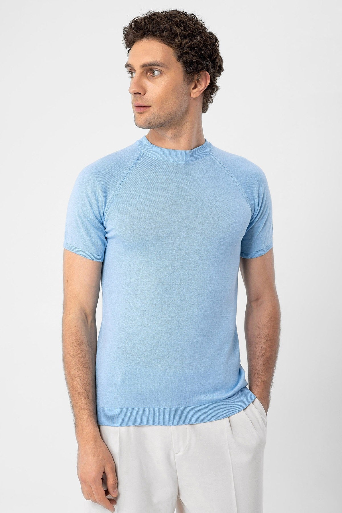 Antioch Bisiklet Yaka Slim Fit Erkek Triko T-Shirt