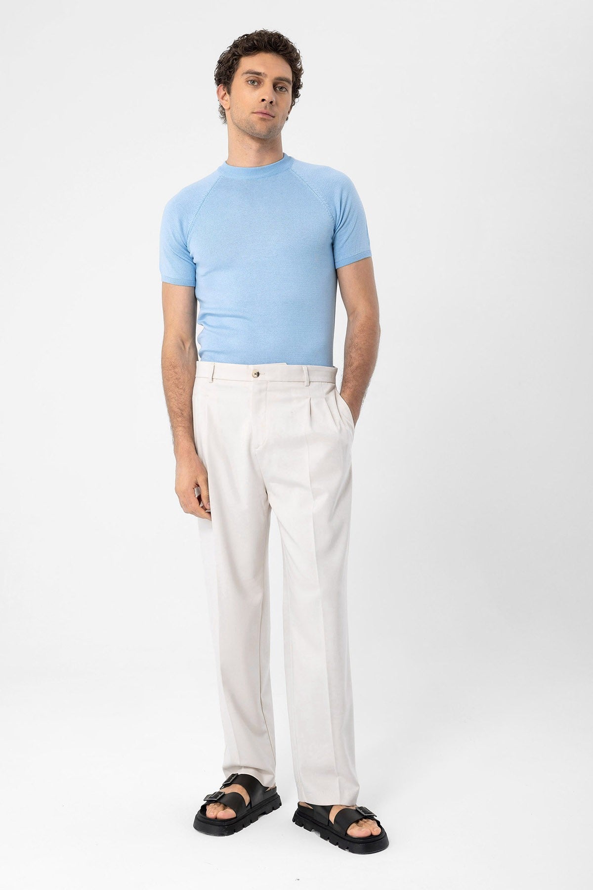 Antioch Bisiklet Yaka Slim Fit Erkek Triko T-Shirt